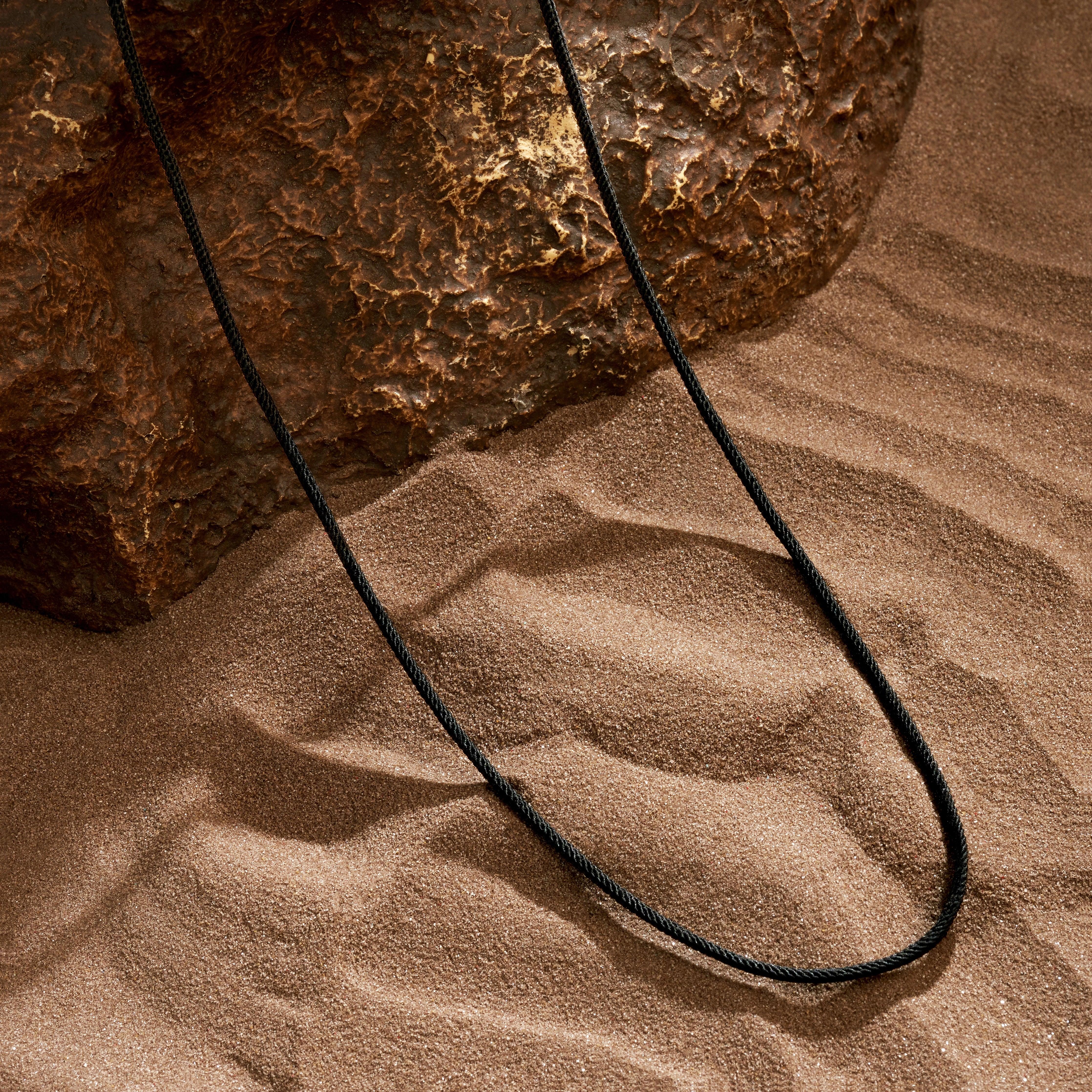 Elegant Simplicity 2 mm Black Cord Necklace
