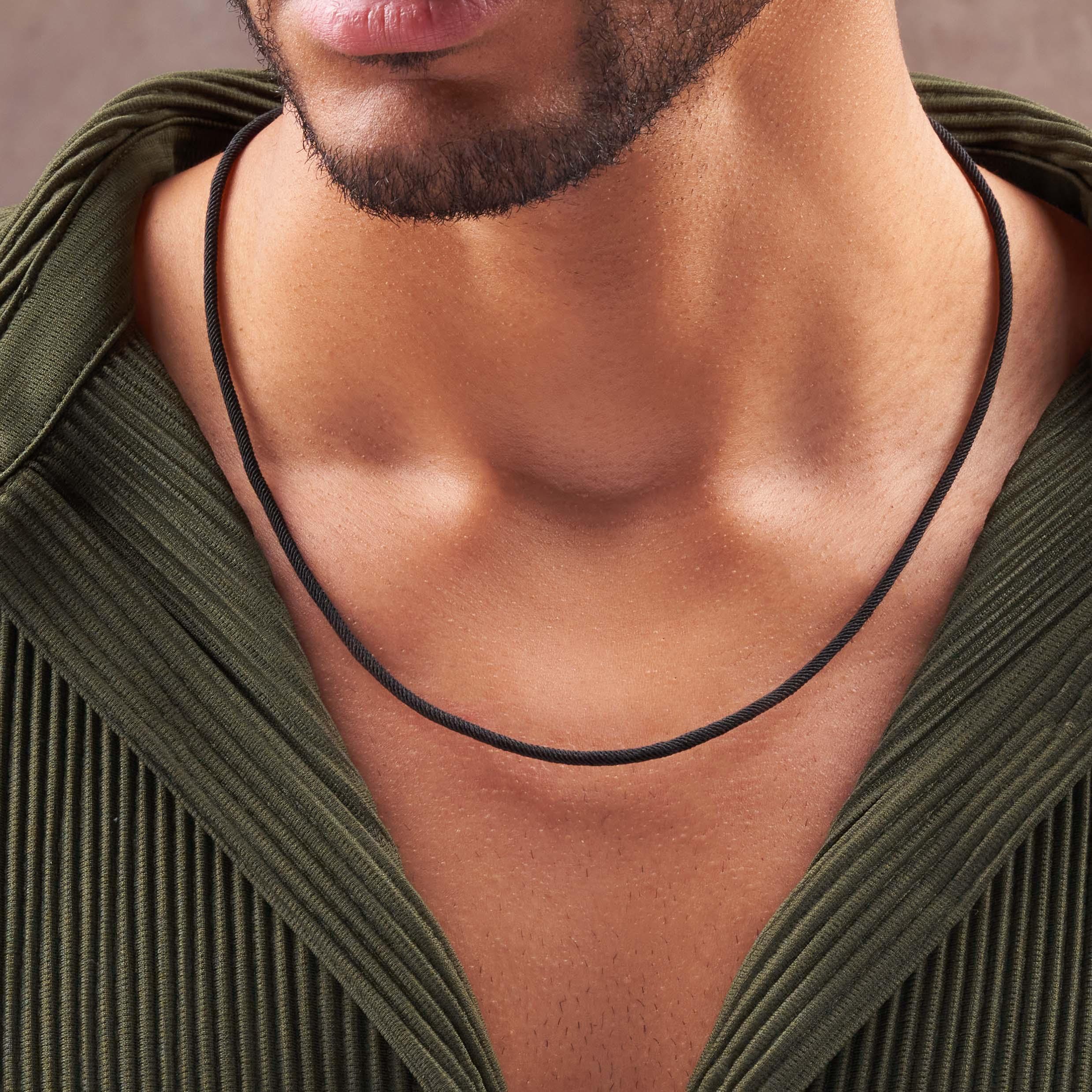 Elegant Simplicity 2 mm Black Cord Necklace - Image 2