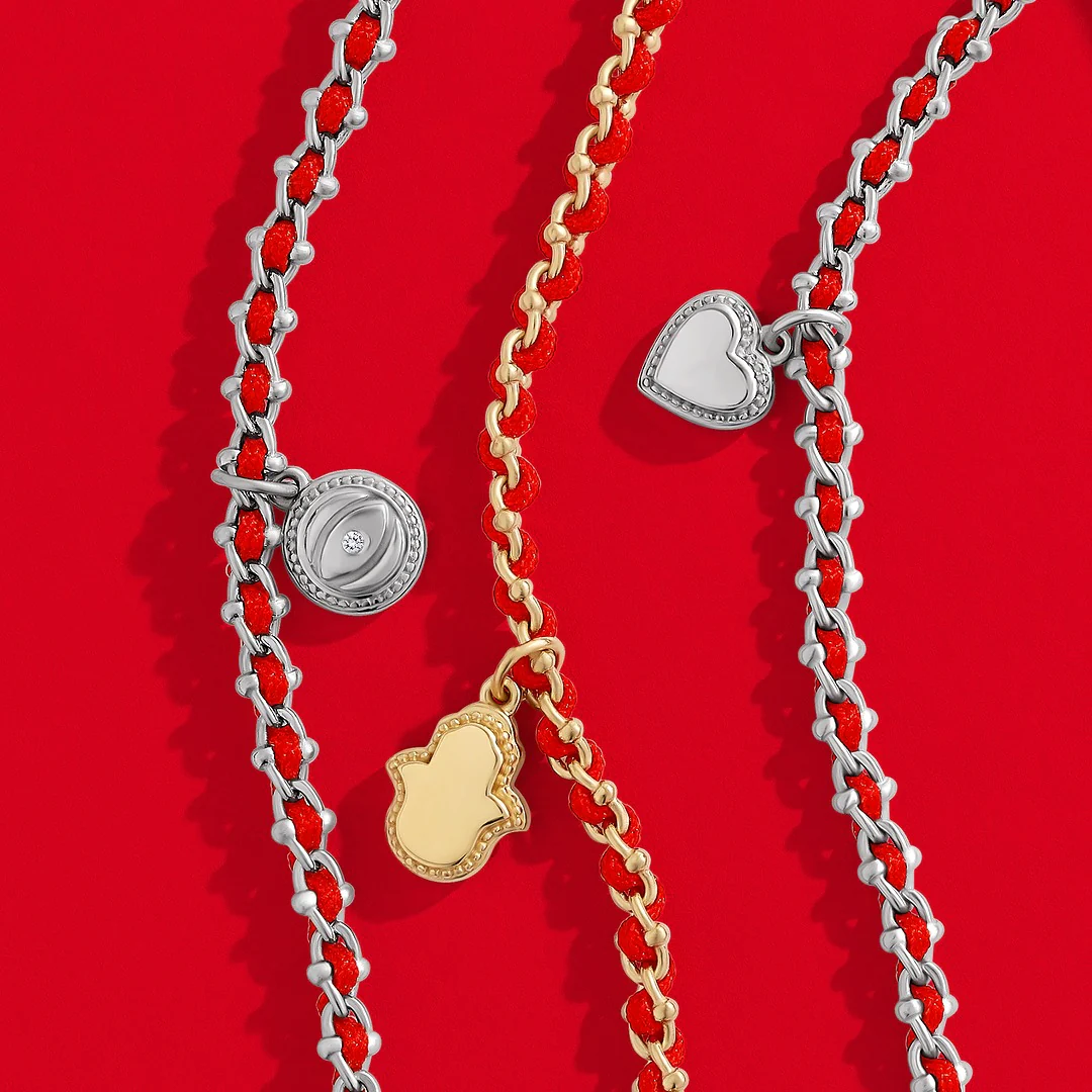 Boundless Affection Red String Heart Bracelet - Image 4