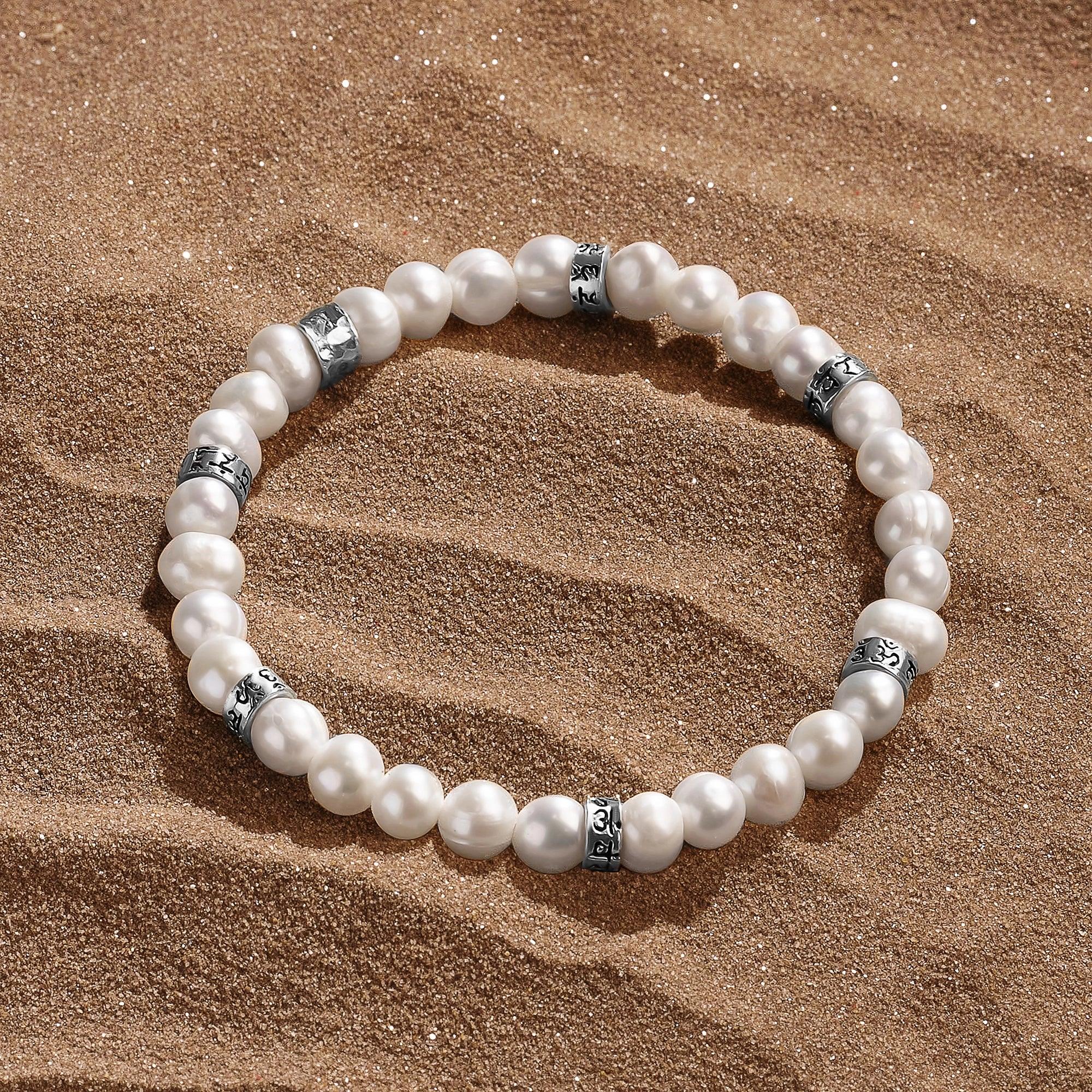 Sacred Wisdom - Pearl Mantra Bracelet