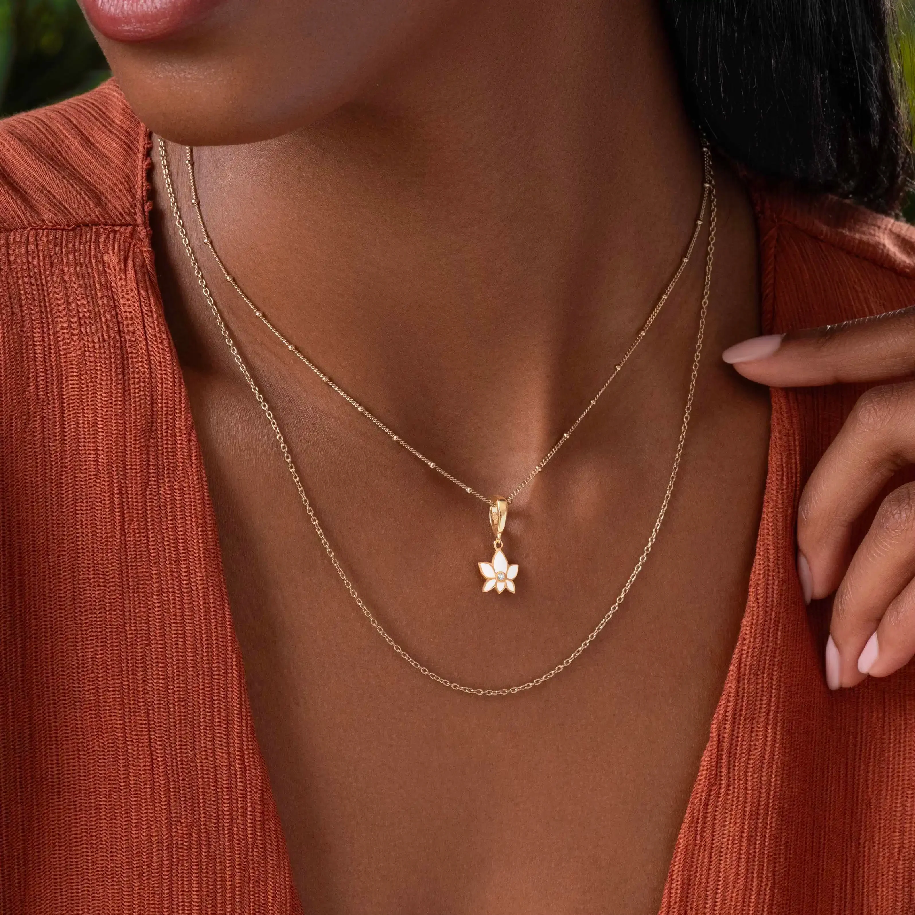Serene Awakening Gold Lotus Charm - Image 2