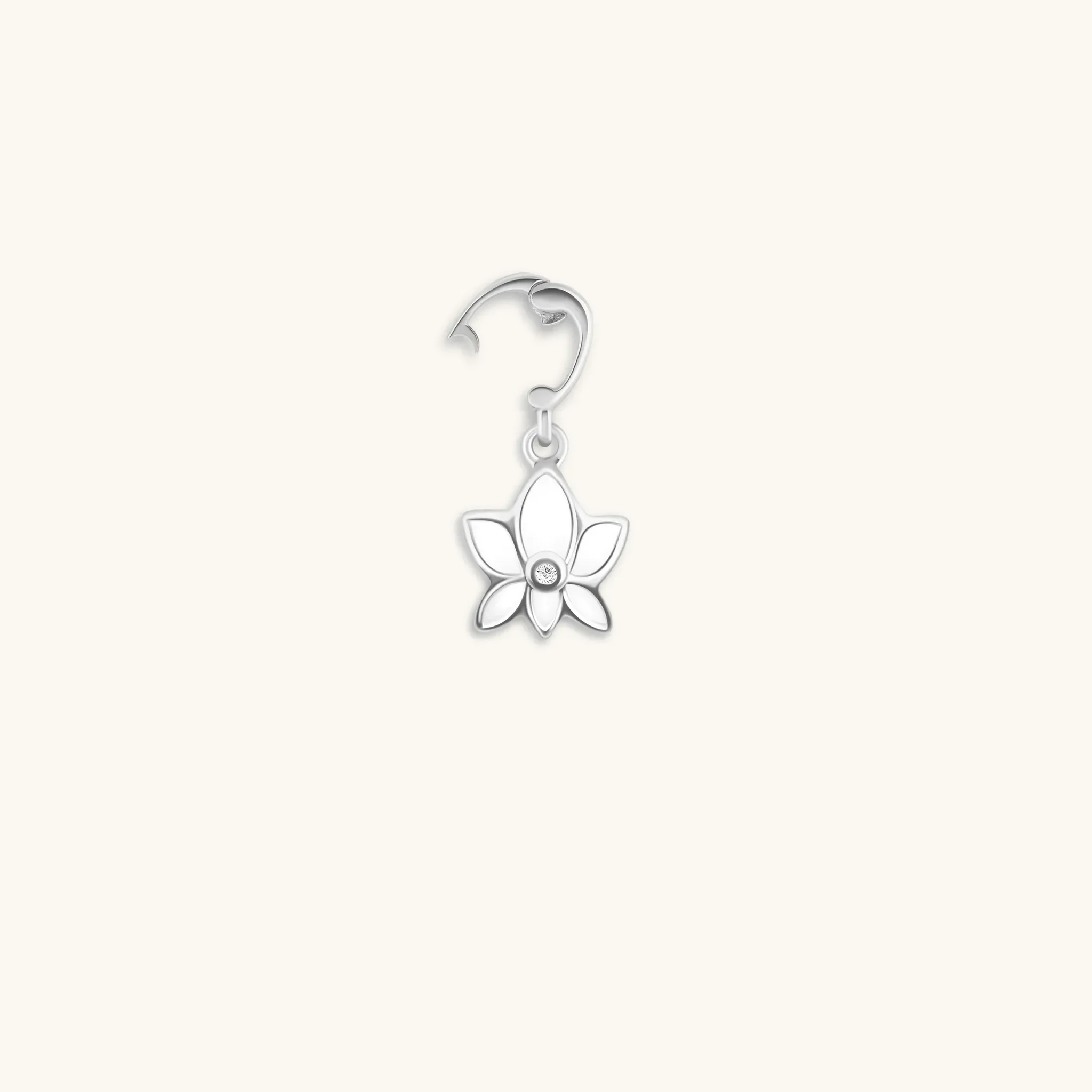 Serene Awakening Silver Lotus Charm - Image 3