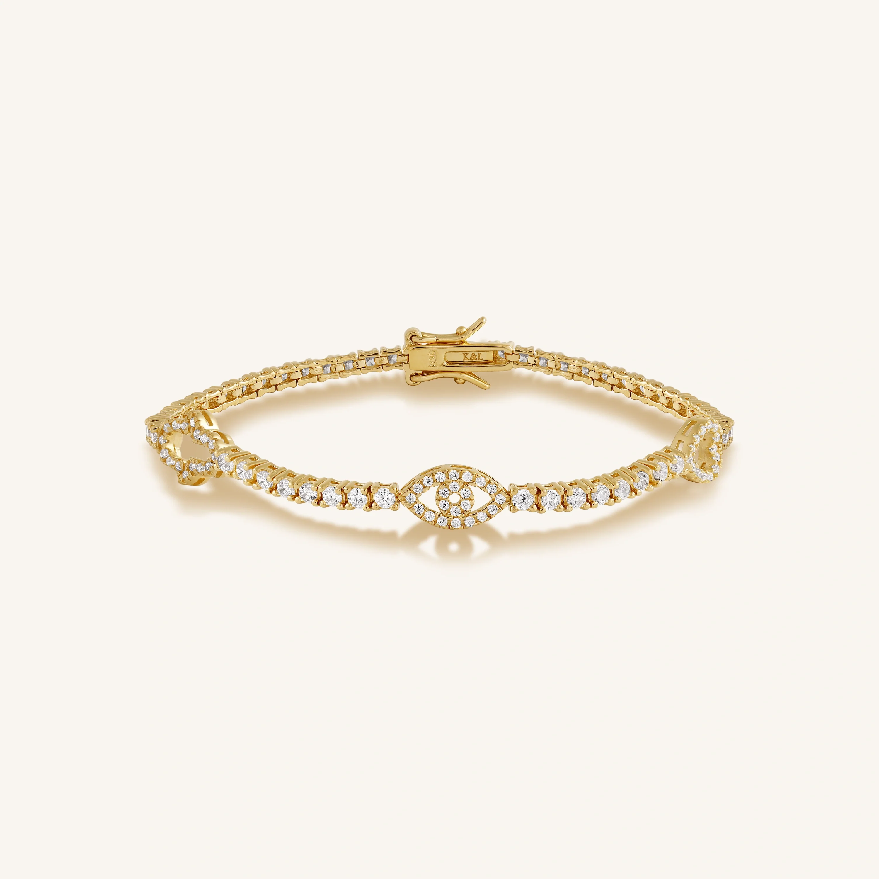 Serene Guardian Hamsa Heart Evil Eye Bracelet