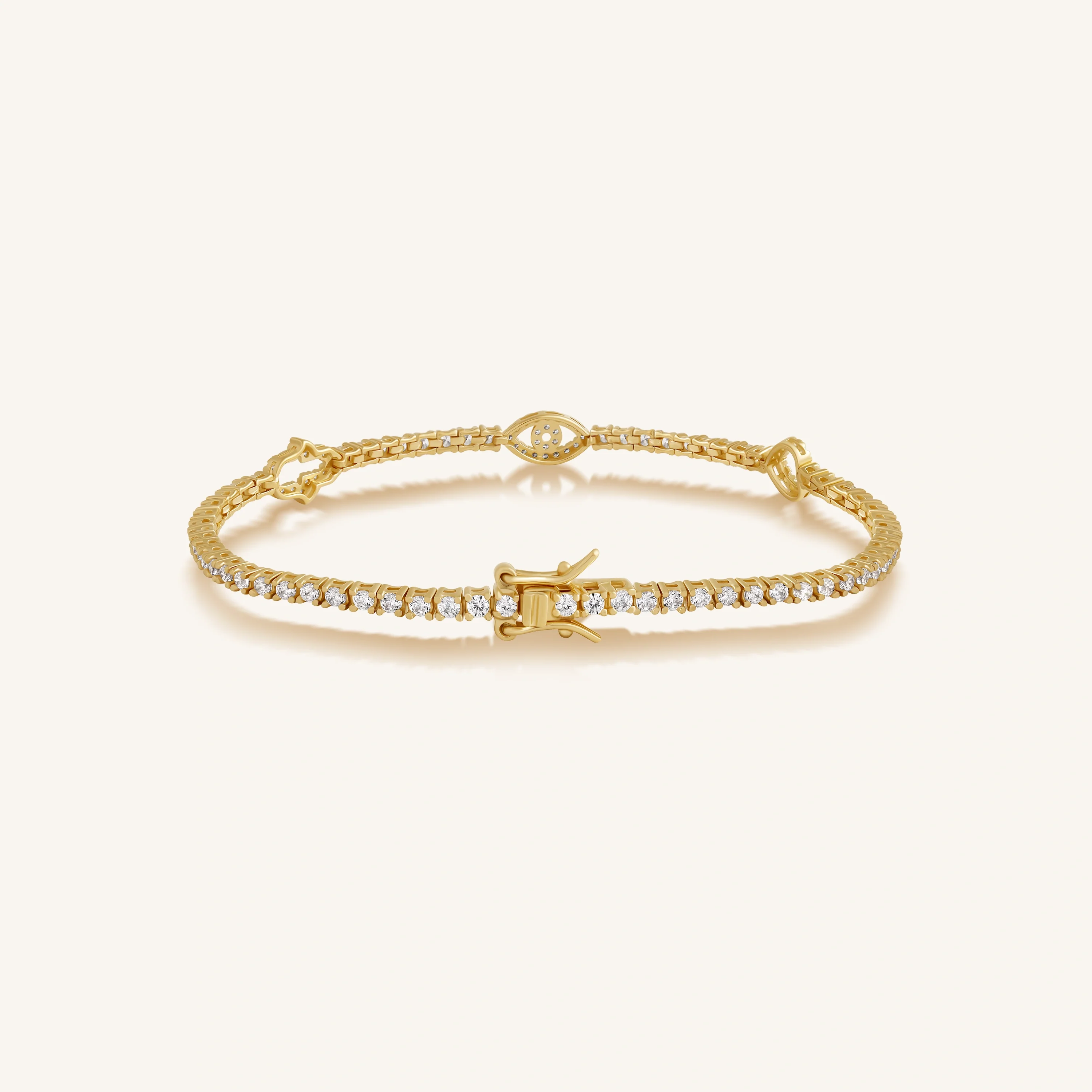 Serene Guardian Hamsa Heart Evil Eye Bracelet - Image 4