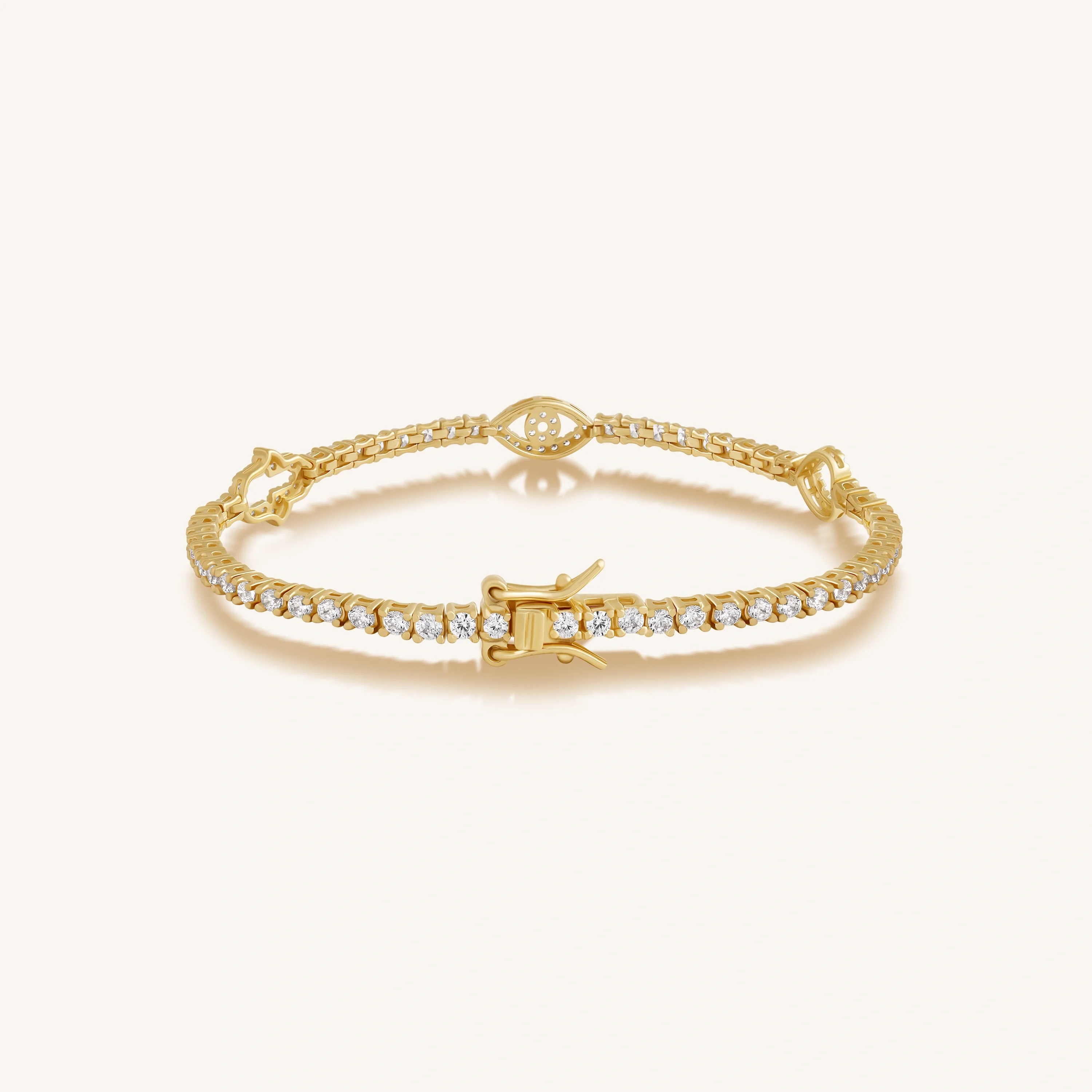 Serene Guardian Hamsa Heart Evil Eye Bracelet - Image 5
