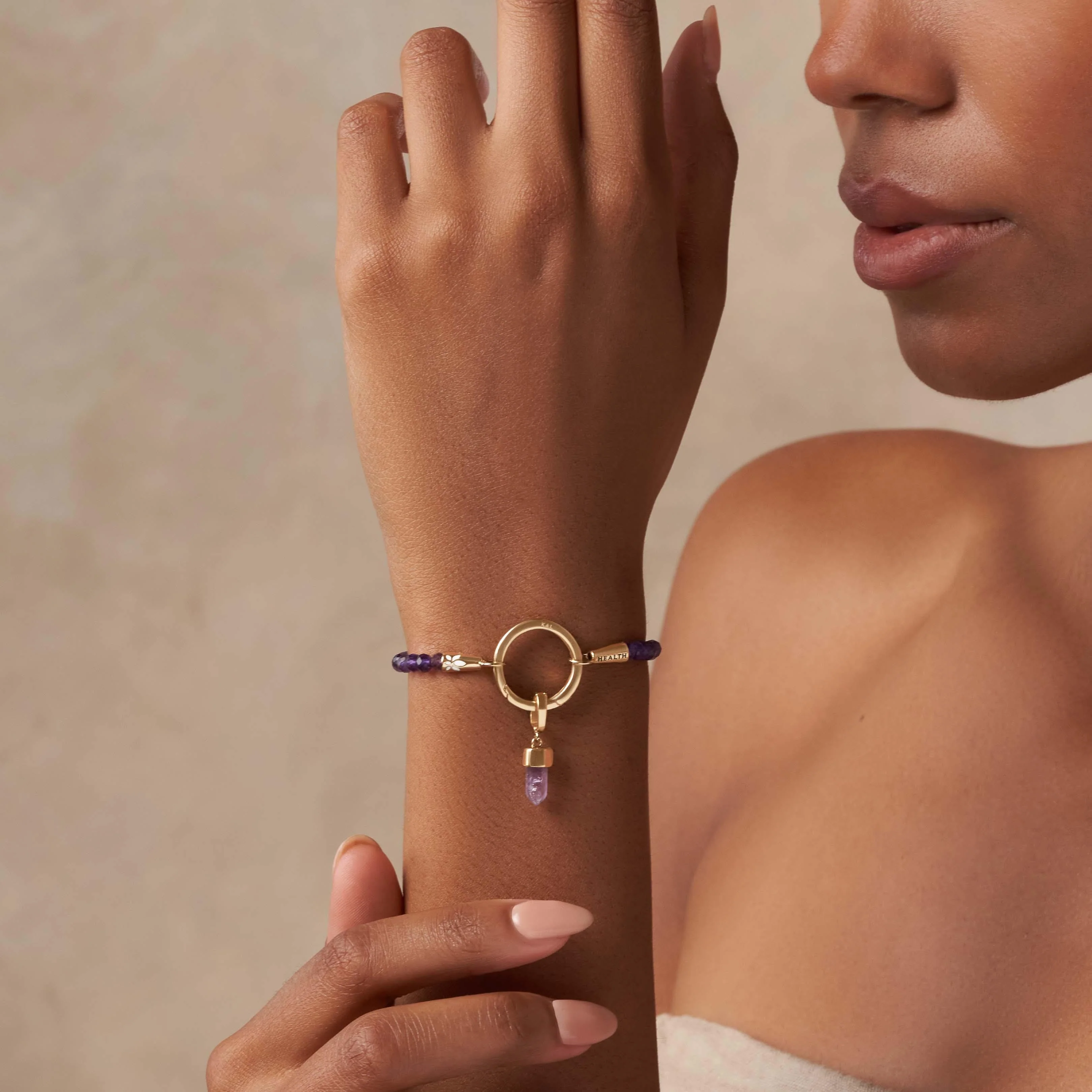 Serene Mind - Amethyst Lotus Bracelet - Image 2