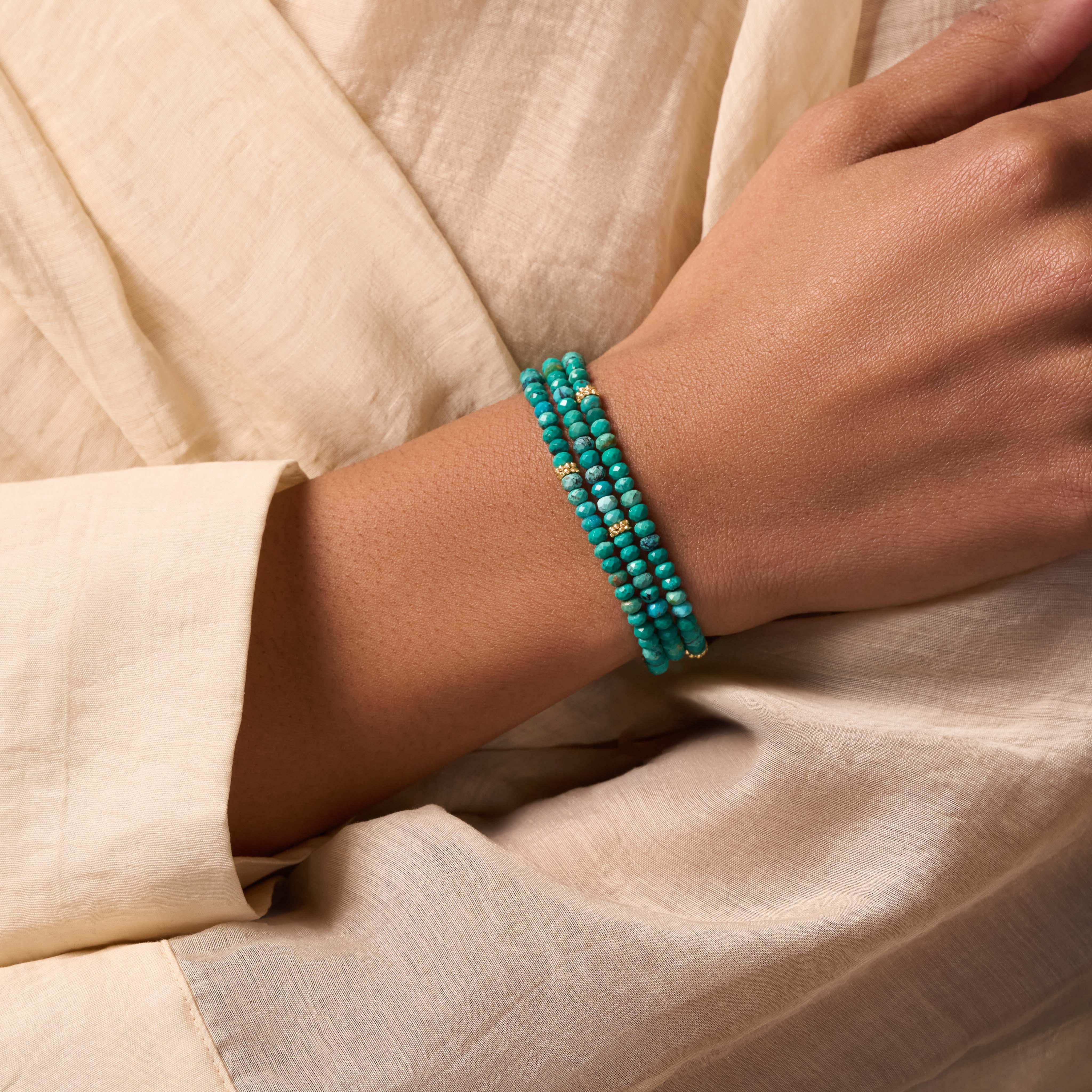 Serene Mindset Turquoise Infinity Wrap Bracelet - Image 2