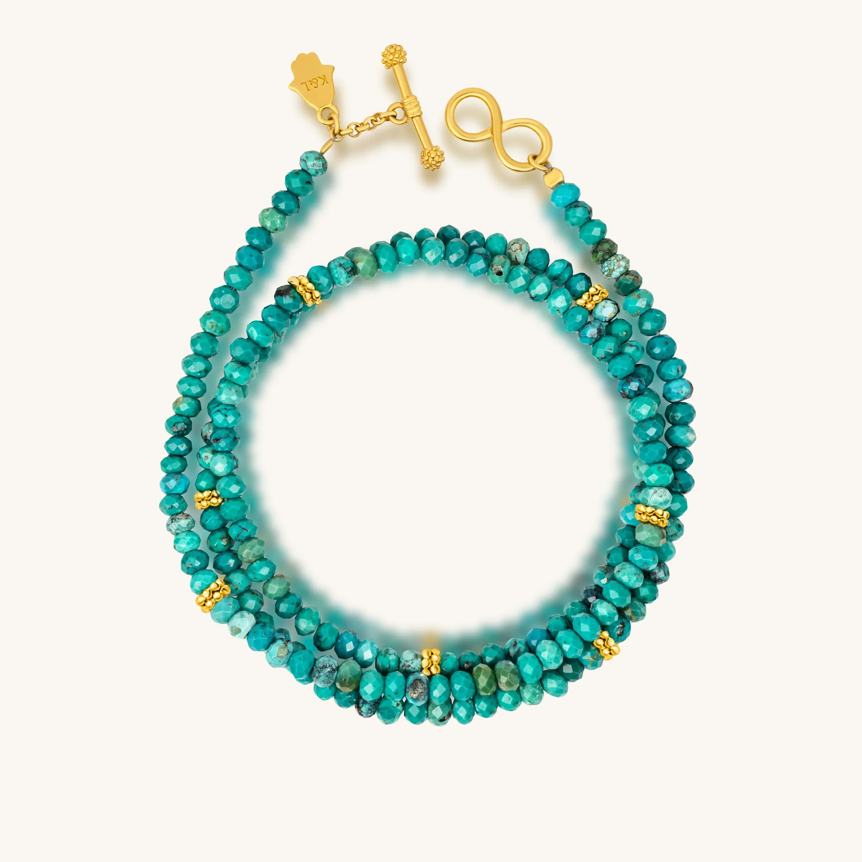 Serene Mindset Turquoise Infinity Wrap Bracelet - Image 3
