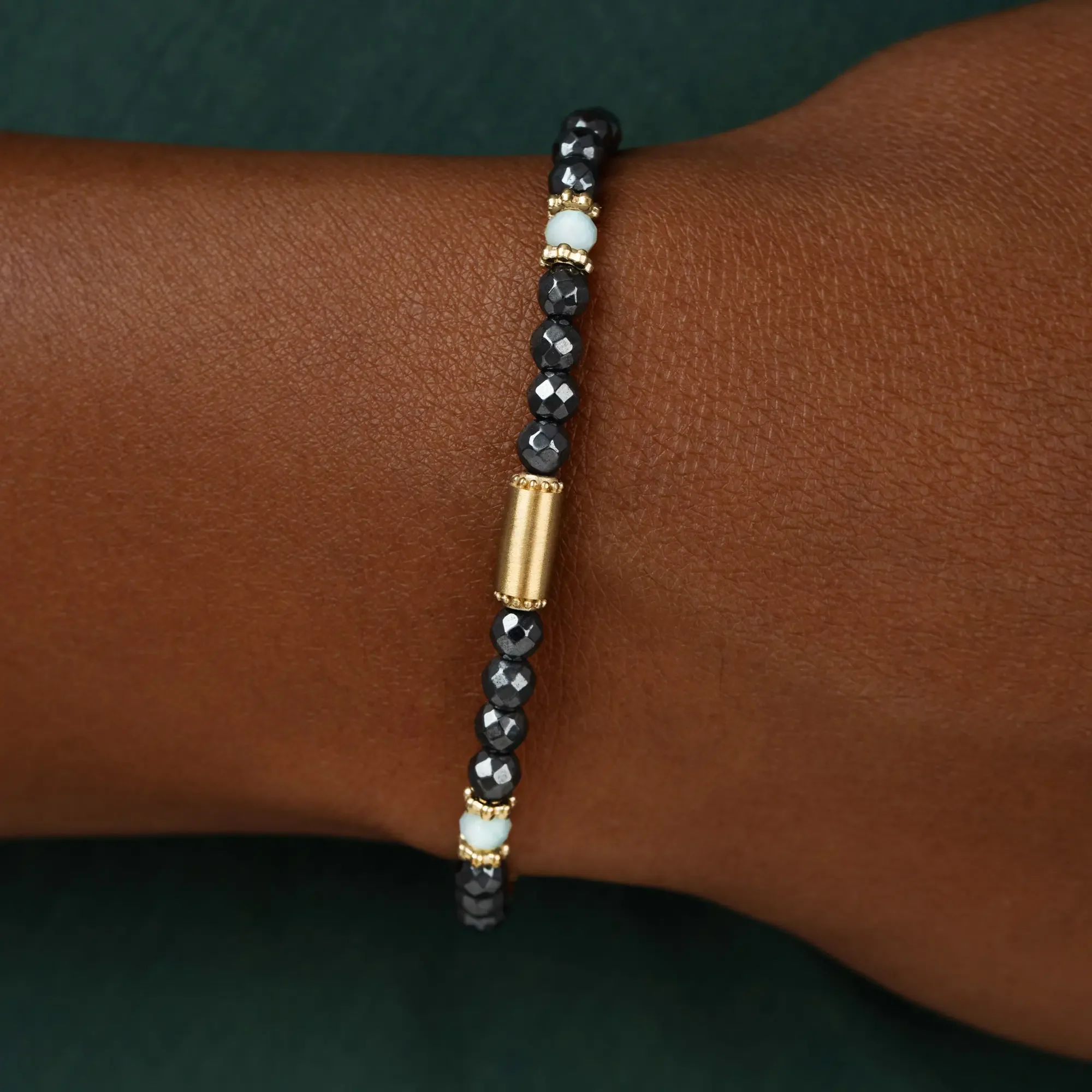Serene Path Hematite & Amazonite Bracelet - Image 2