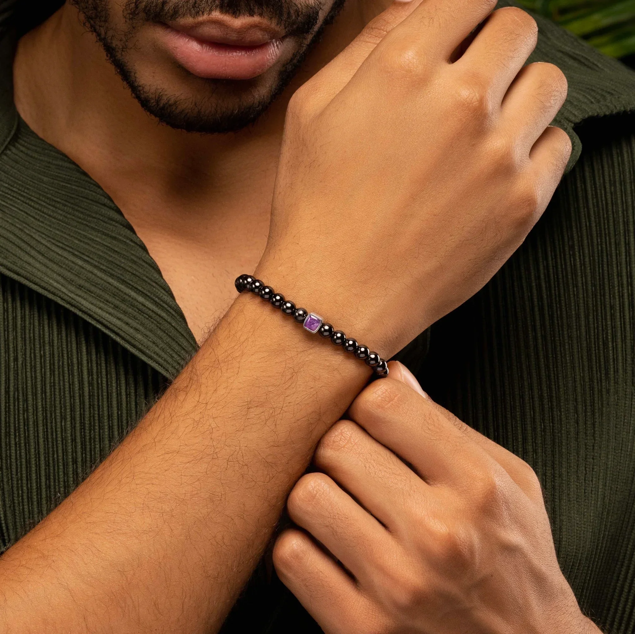 Serene Spirituality – Amethyst February Birthstone Bracelet - Image 2