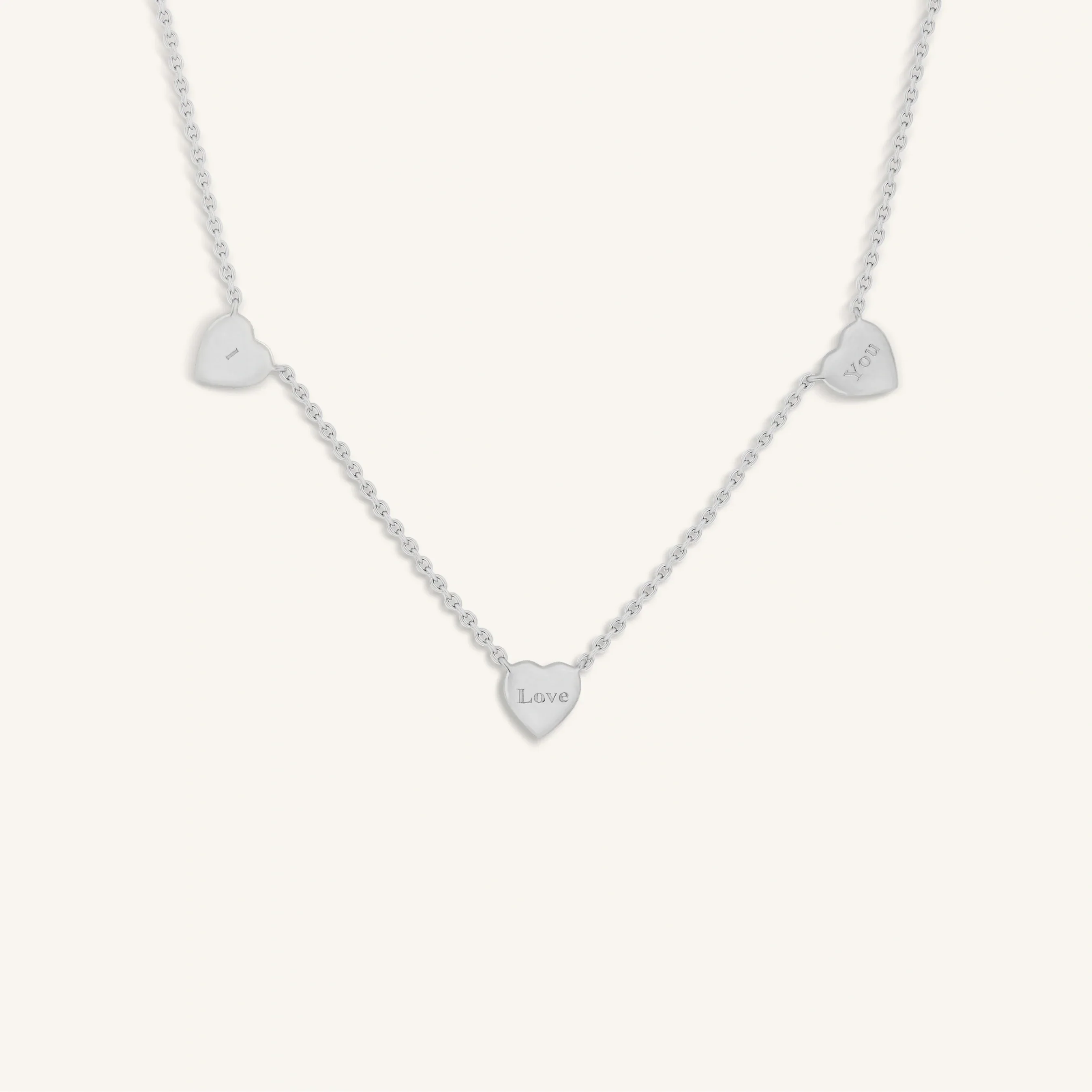 Serene Vibes Mother of Pearl Heart Silver Necklace - Image 4