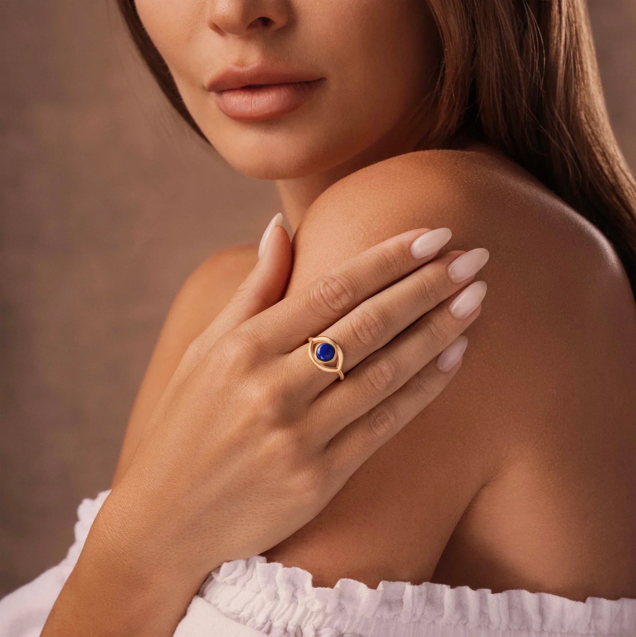 Serene Vision - Lapis Evil Eye Ring - Image 2