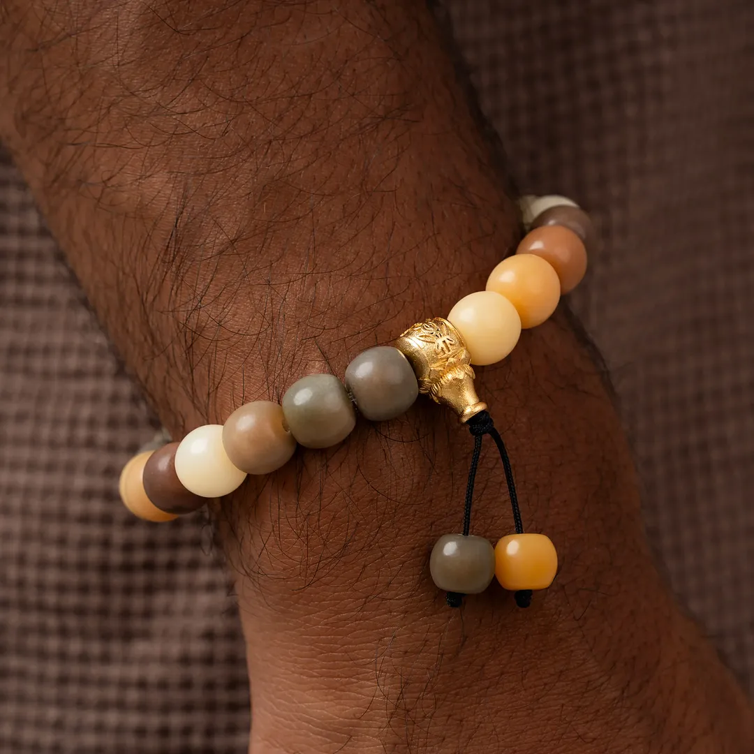 Serene Wisdom Buddhism Wood Guru Bracelet - Image 2