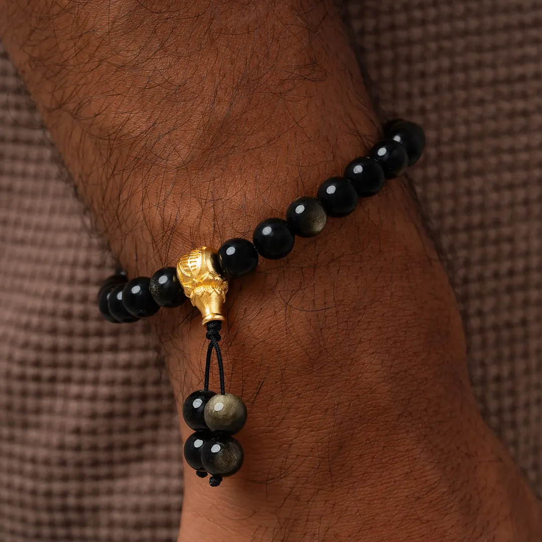 Shadow Guard Gold Obsidian Guru Bracelet - Image 2