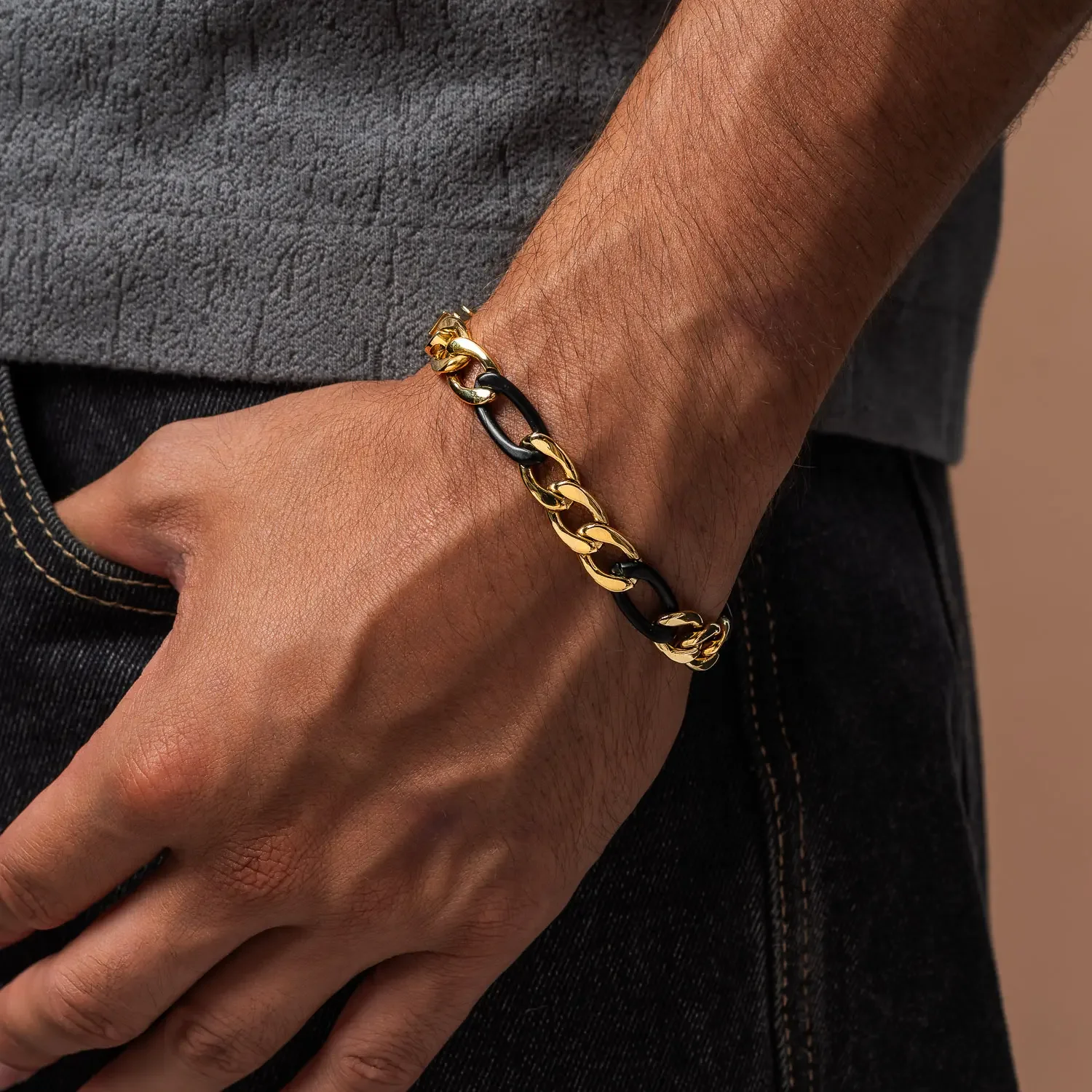 Silent Power Stainless Steel Chain Bracelet - Image 2