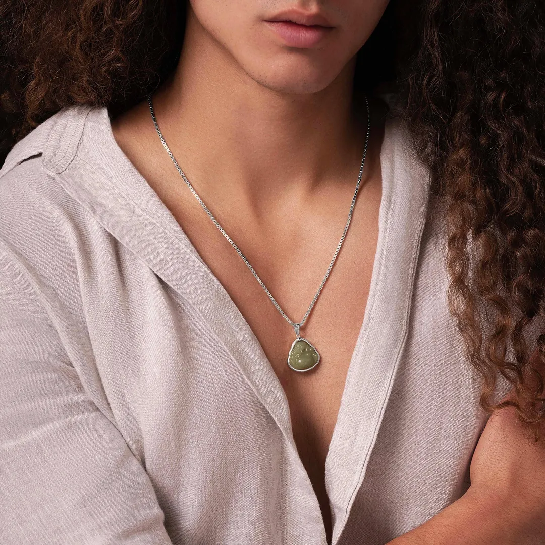 Tranquil Presence Jade Buddha Pendant - Image 4