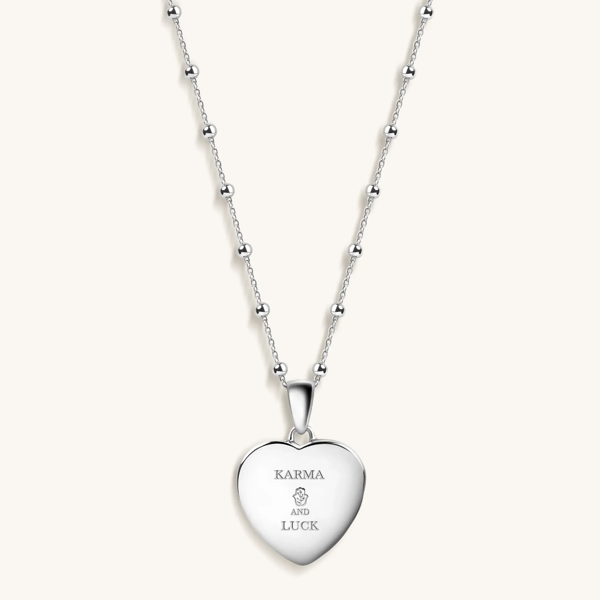Soothing Love - Amethyst Heart Diamond Evil Eye Necklace - Image 4