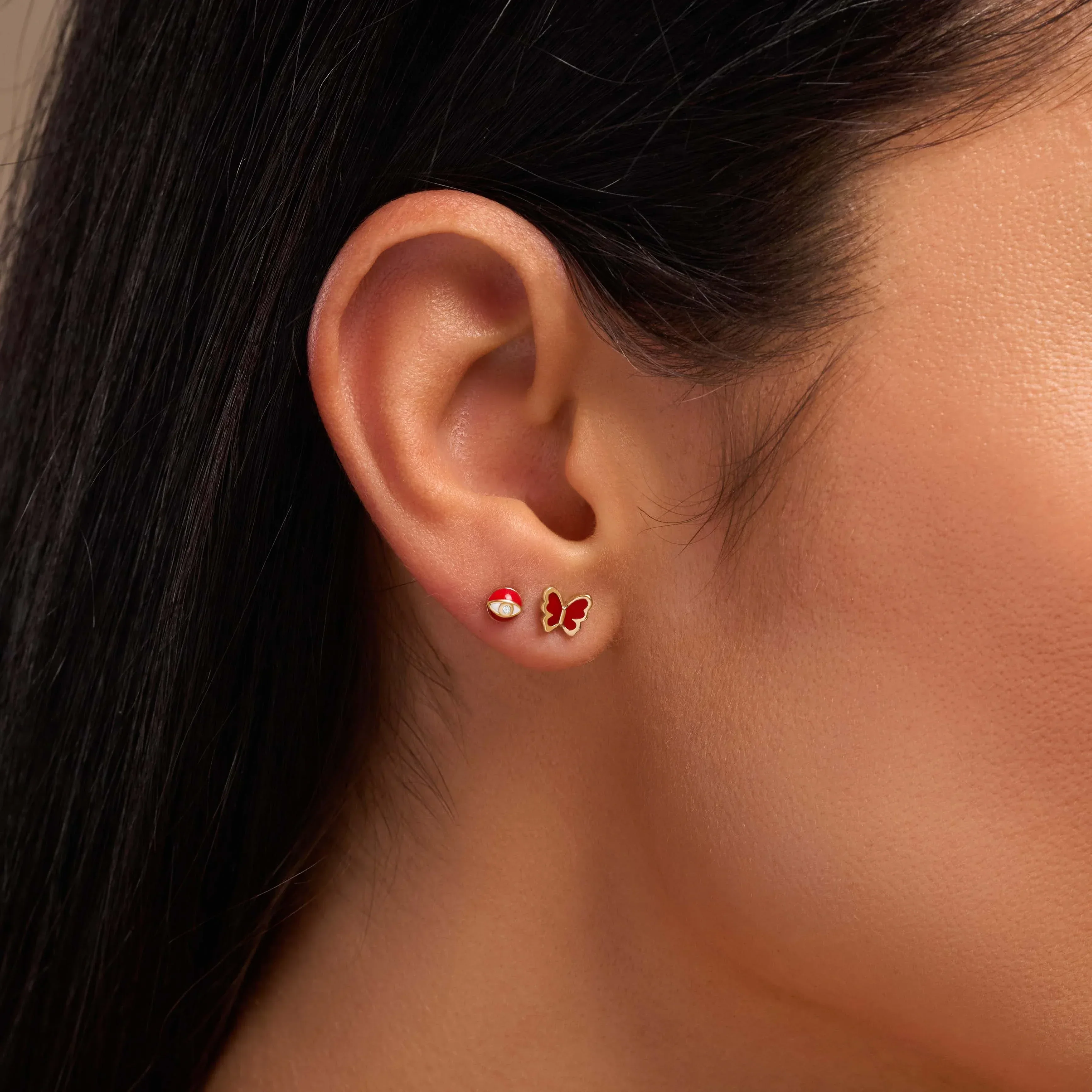 Protected Radiance Evil Eye Diamond Earrings - Image 2