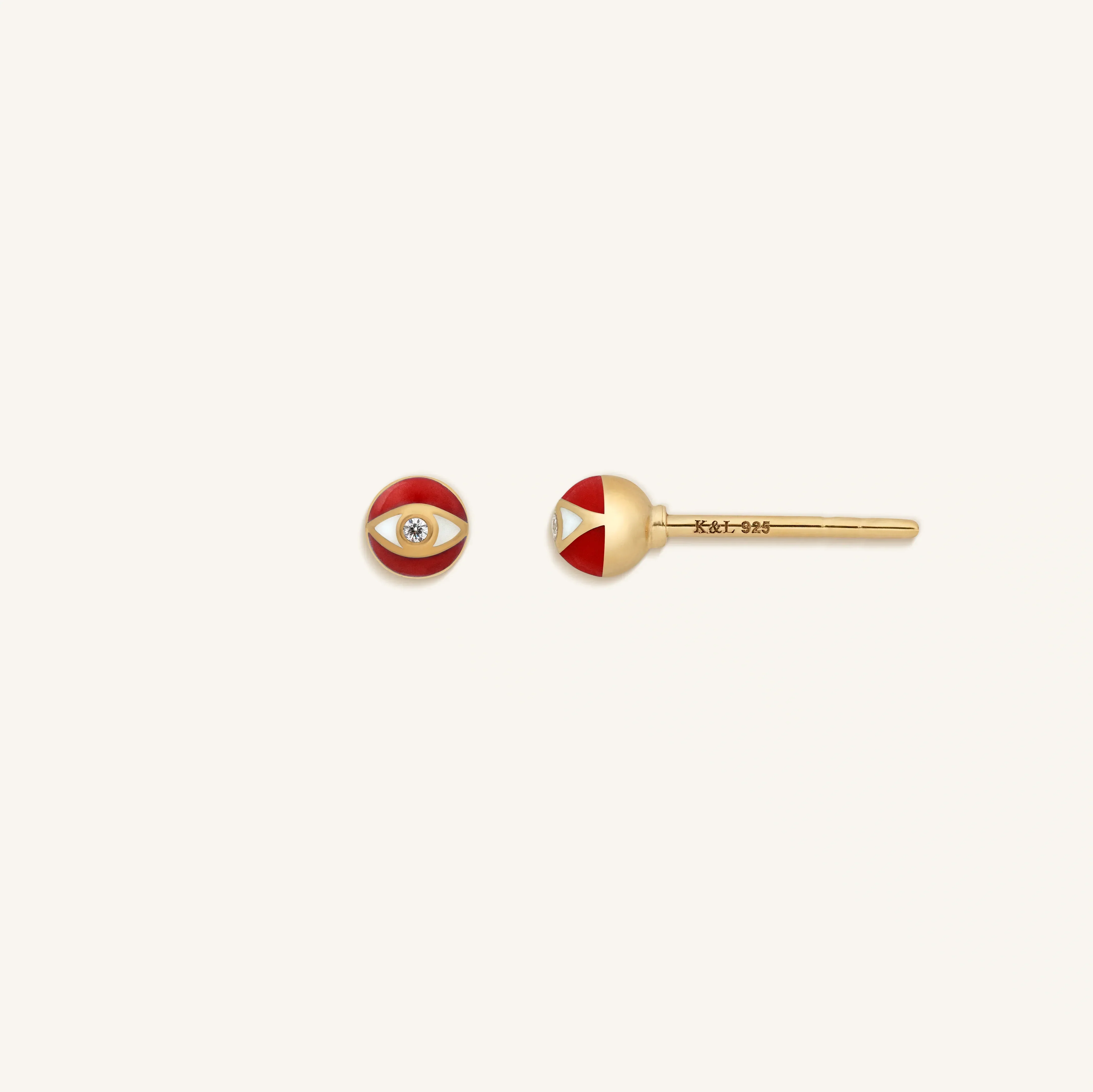 Protected Radiance Evil Eye Diamond Earrings - Image 3