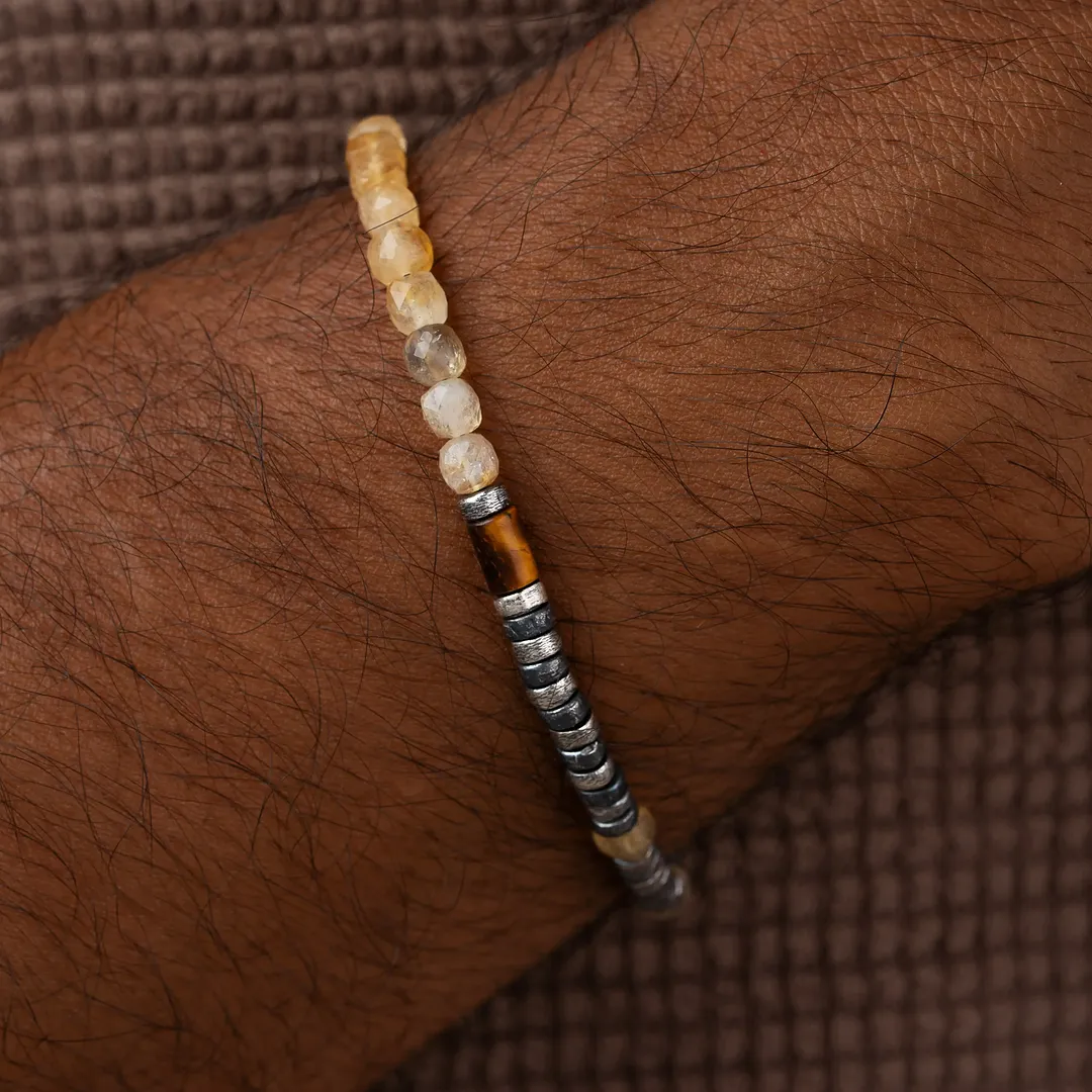 Solar Equilibrium Tiger’s Eye & Citrine Bracelet - Image 2