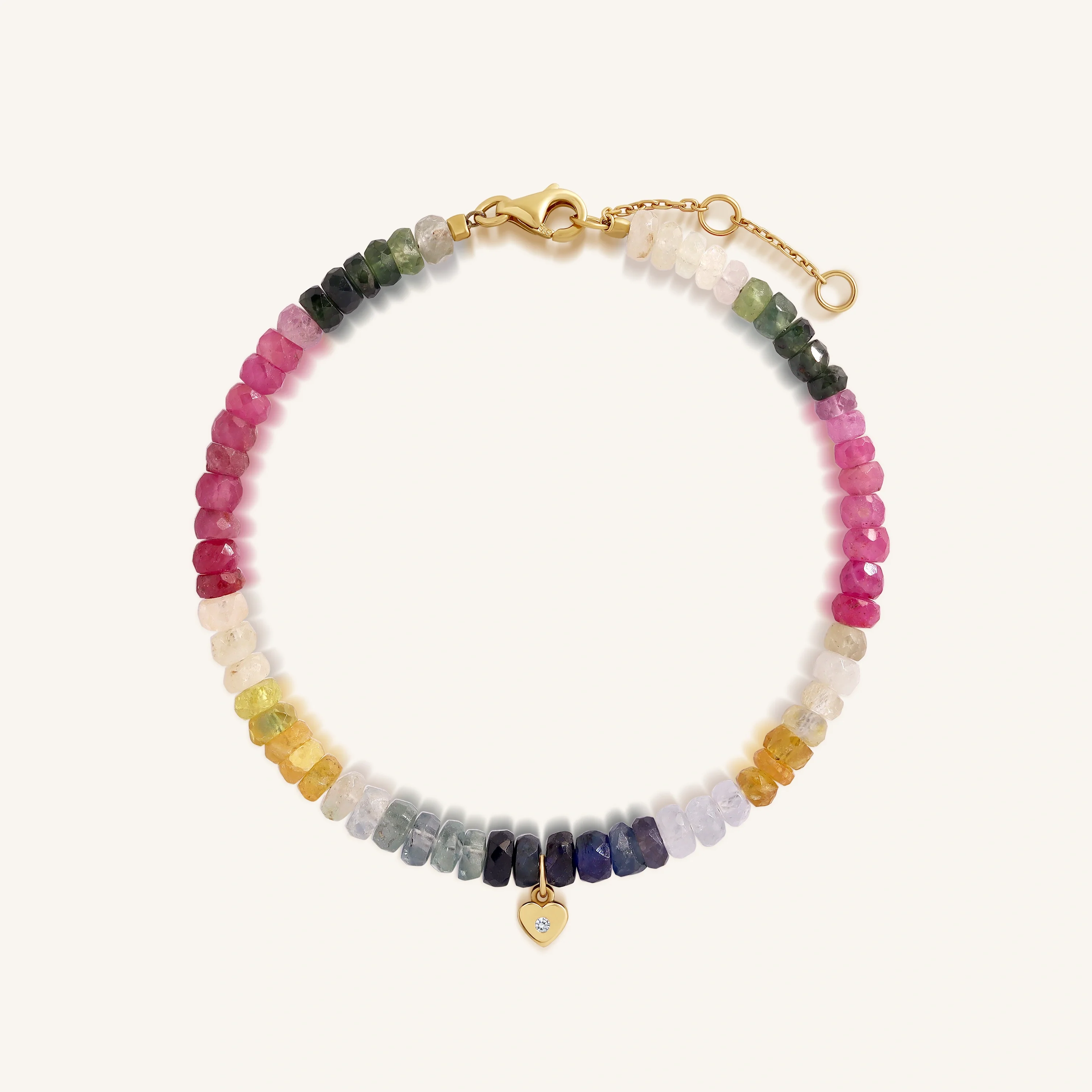 Innocent Heart 14K Gold Multicolor Sapphire Bracelet