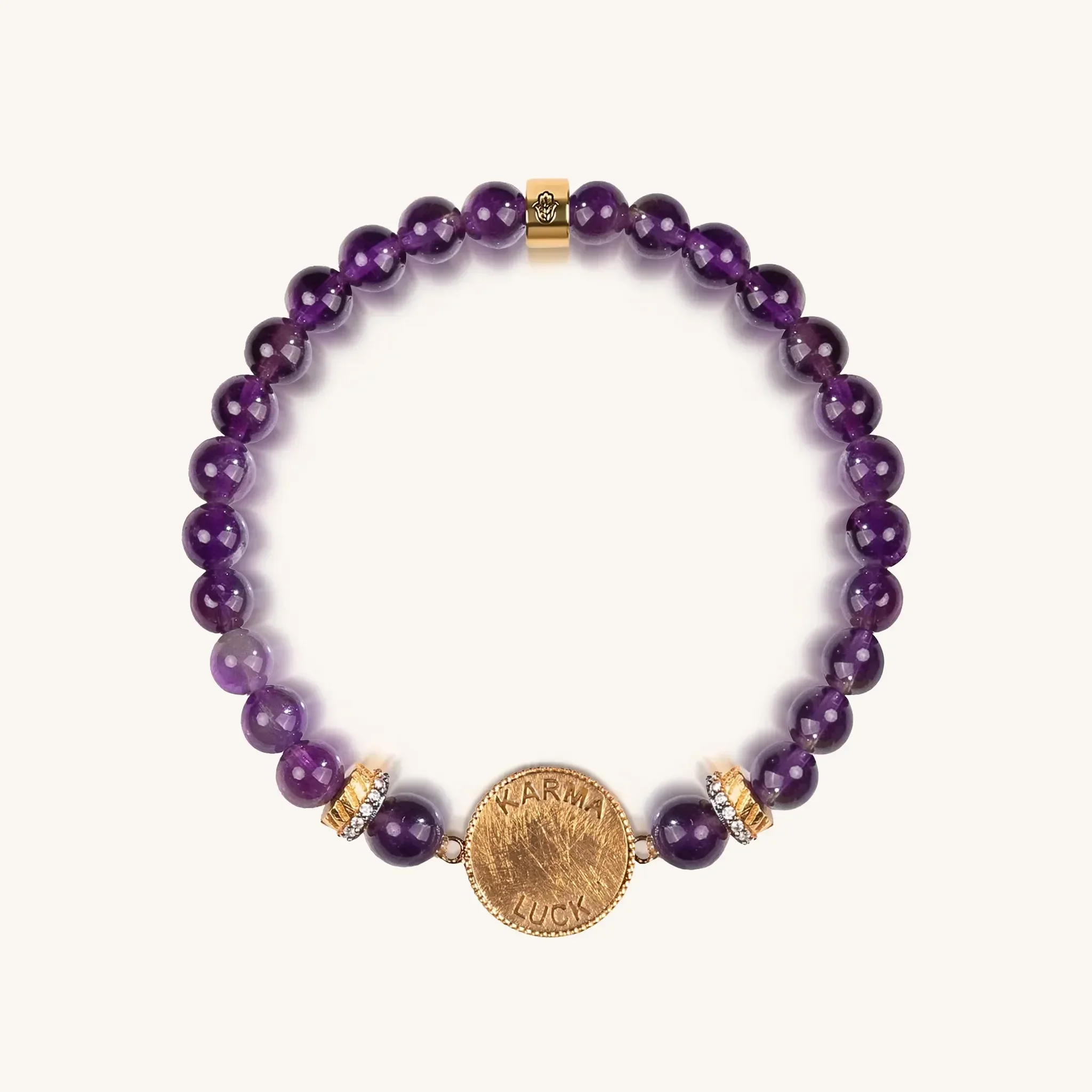 Soothing Lullaby - Amethyst Tree of Life Charm Bracelet - Image 4