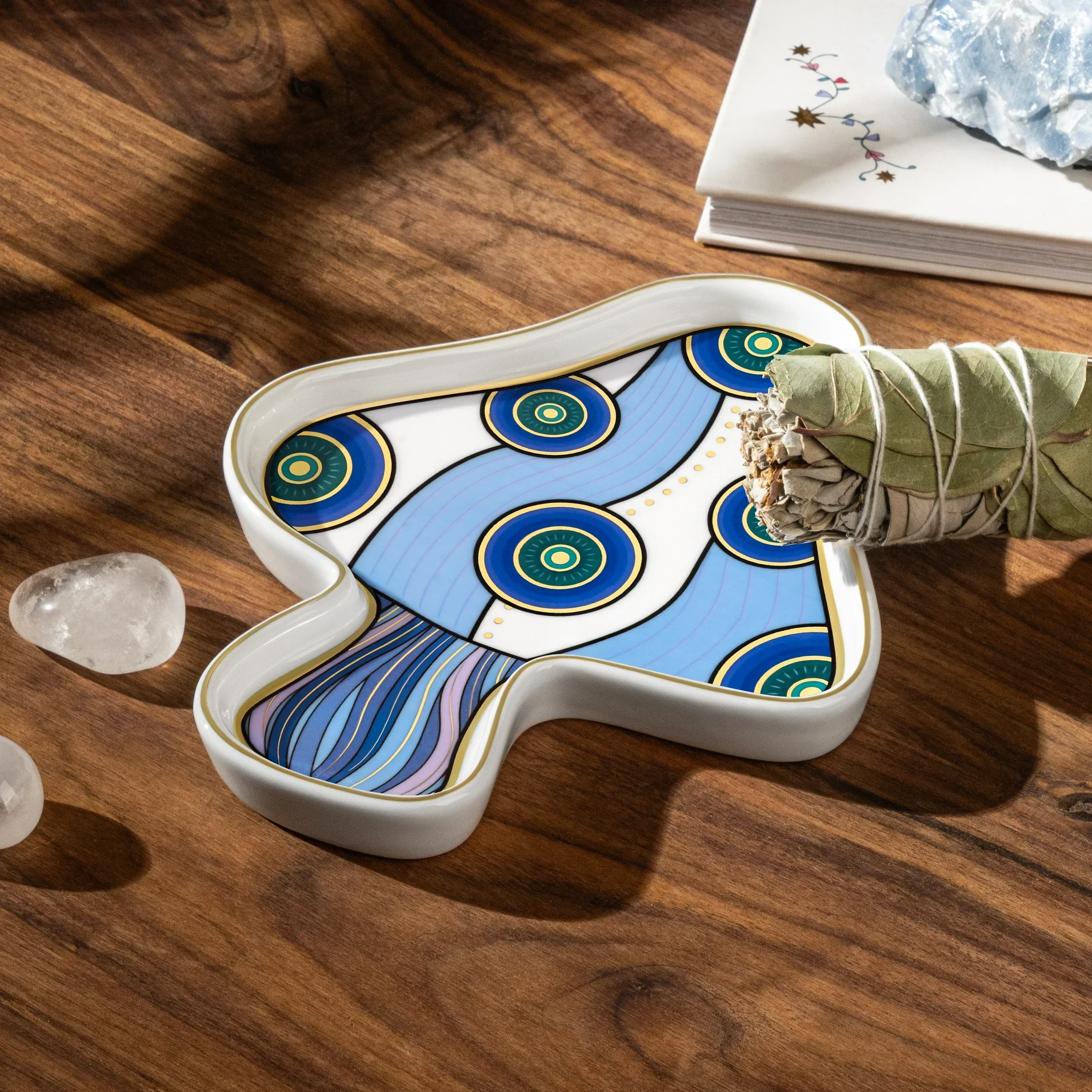 Peacefully Focused Blue Mushroom Eucalyptus and Nag Champa Sage Box - Image 2