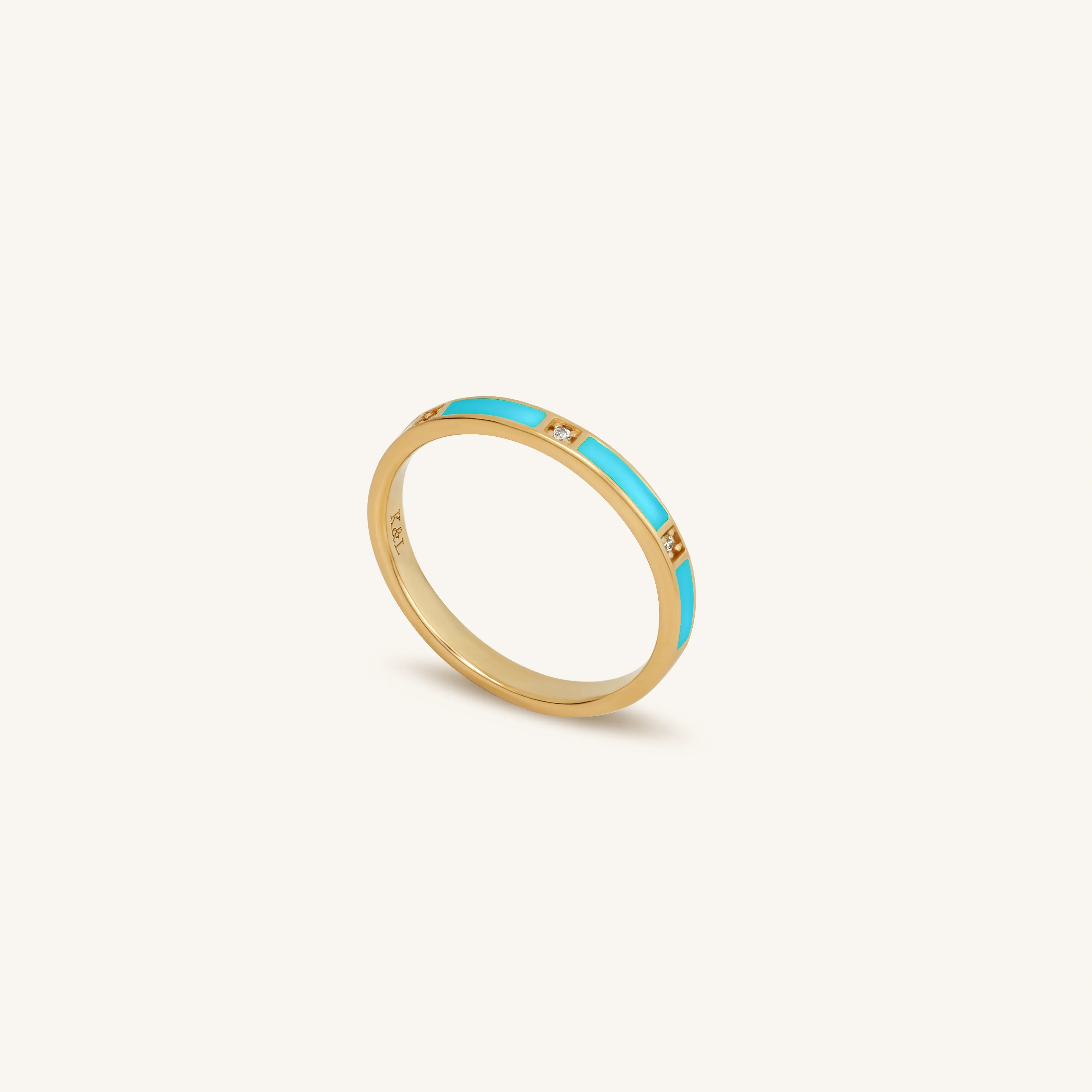 Soothing Vibrations Gold Turquoise Ring - Image 3