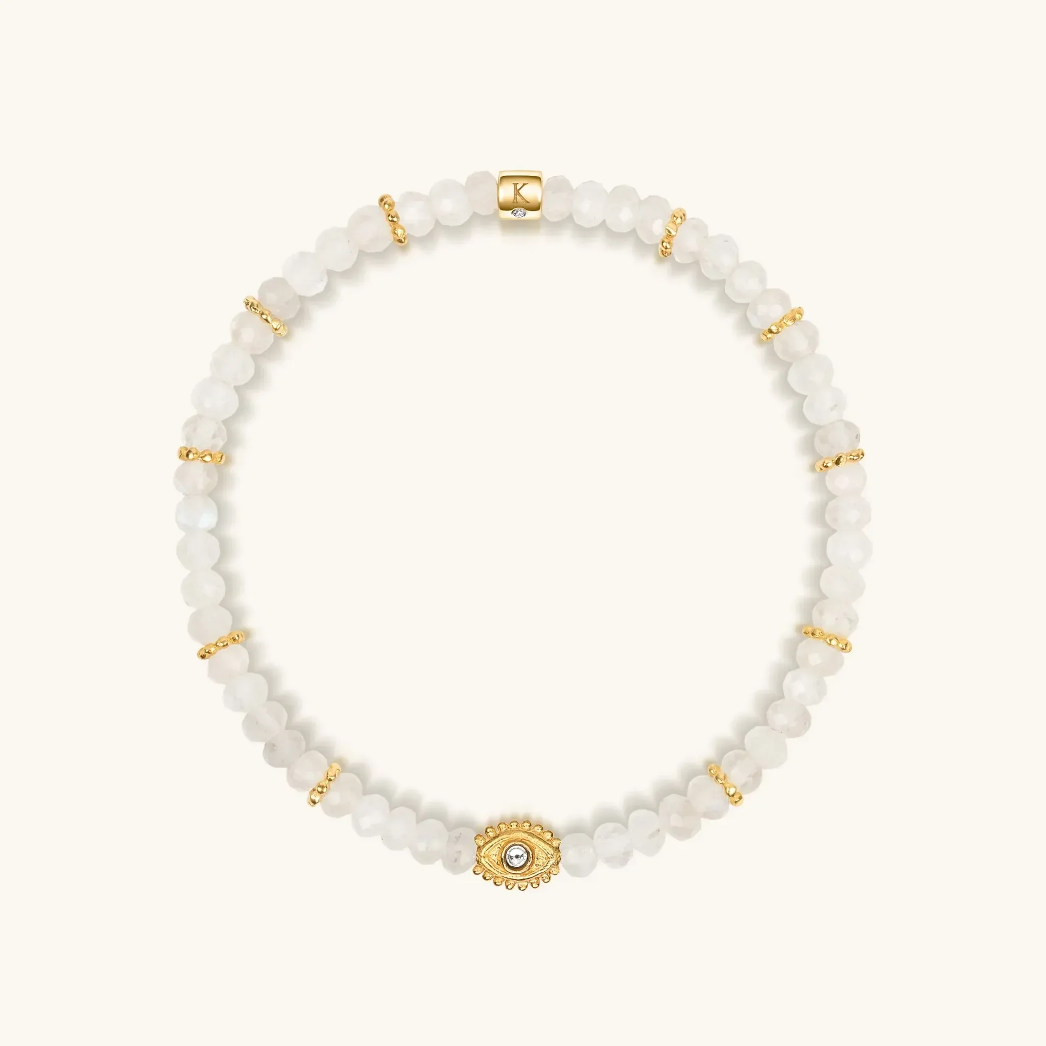 Soothing Warmth - Labradorite Moonstone Aquamarine Triple Summer Stack - Image 5