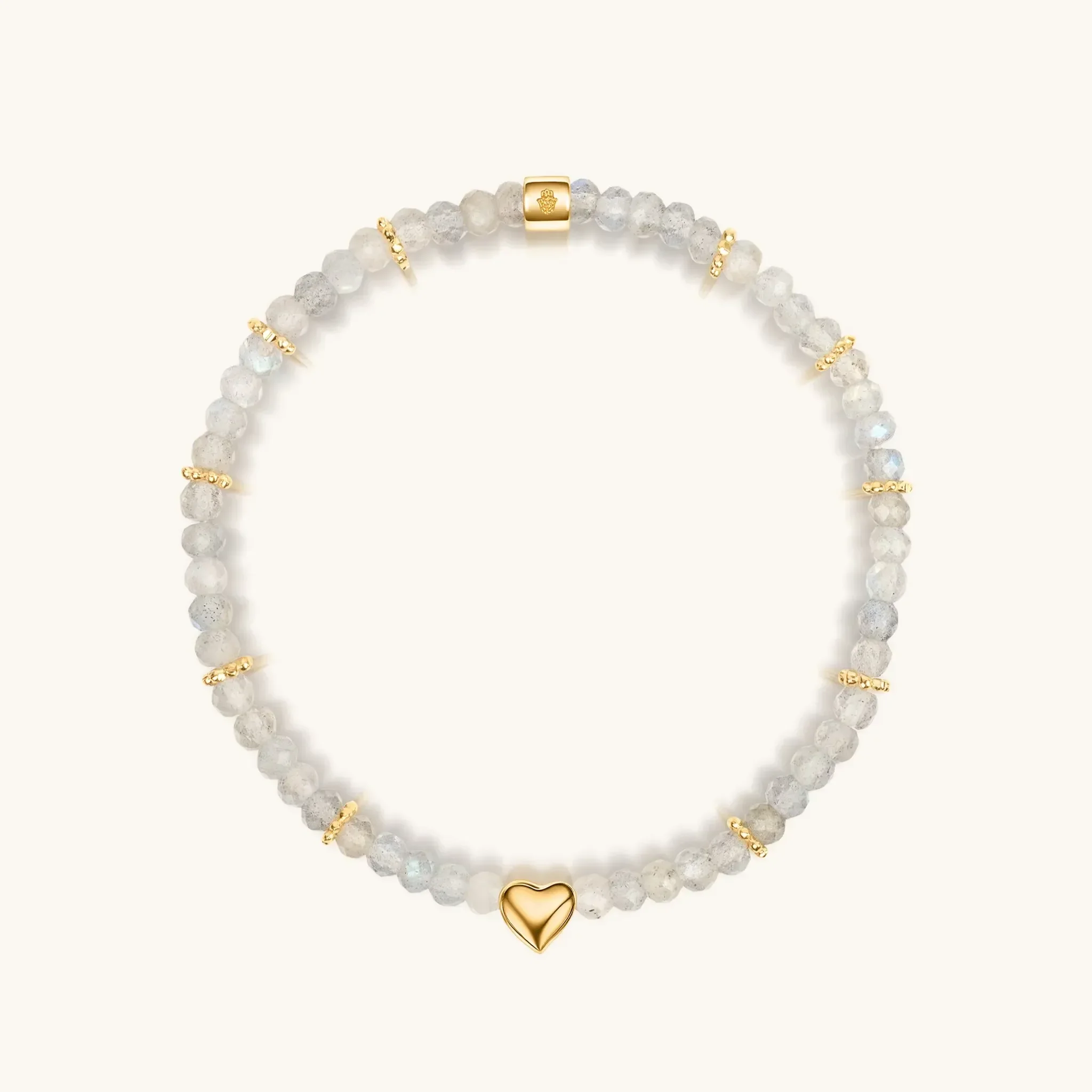Soothing Warmth - Labradorite Moonstone Aquamarine Triple Summer Stack - Image 6