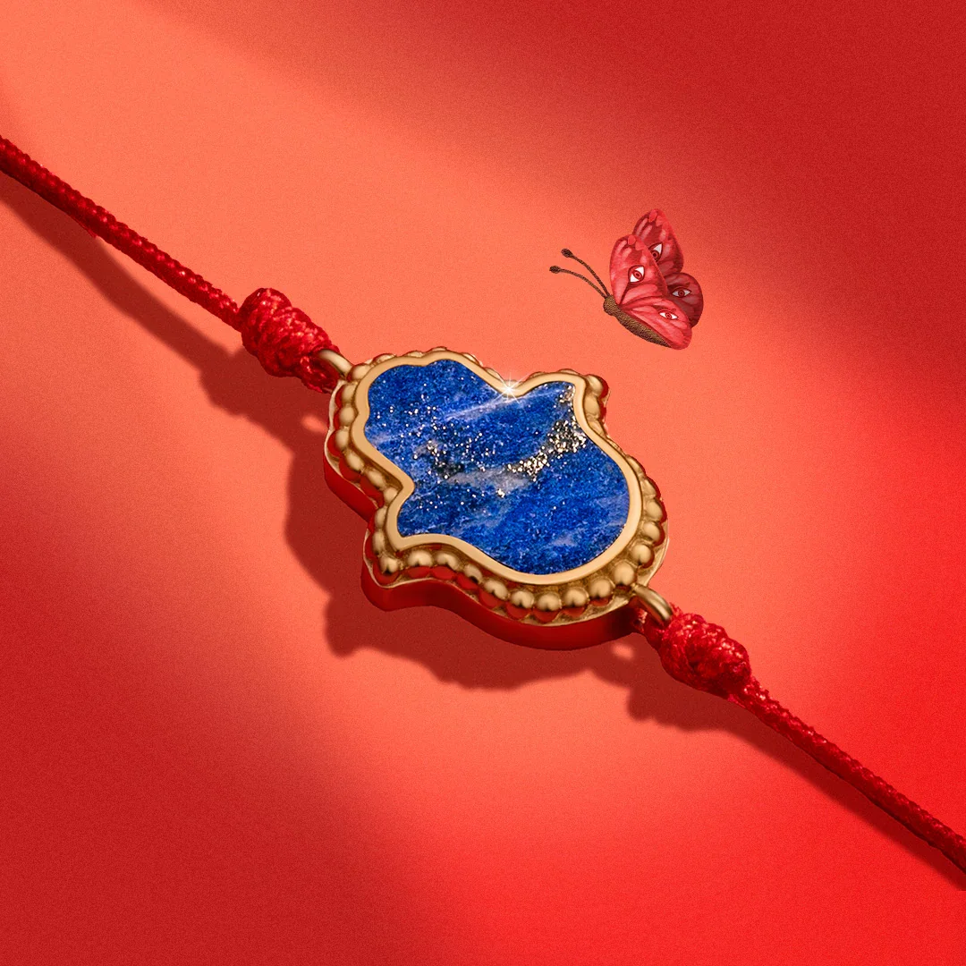 Soul’s Gratitude Hamsa Lapis Lazuli Red String Bracelet - Image 4