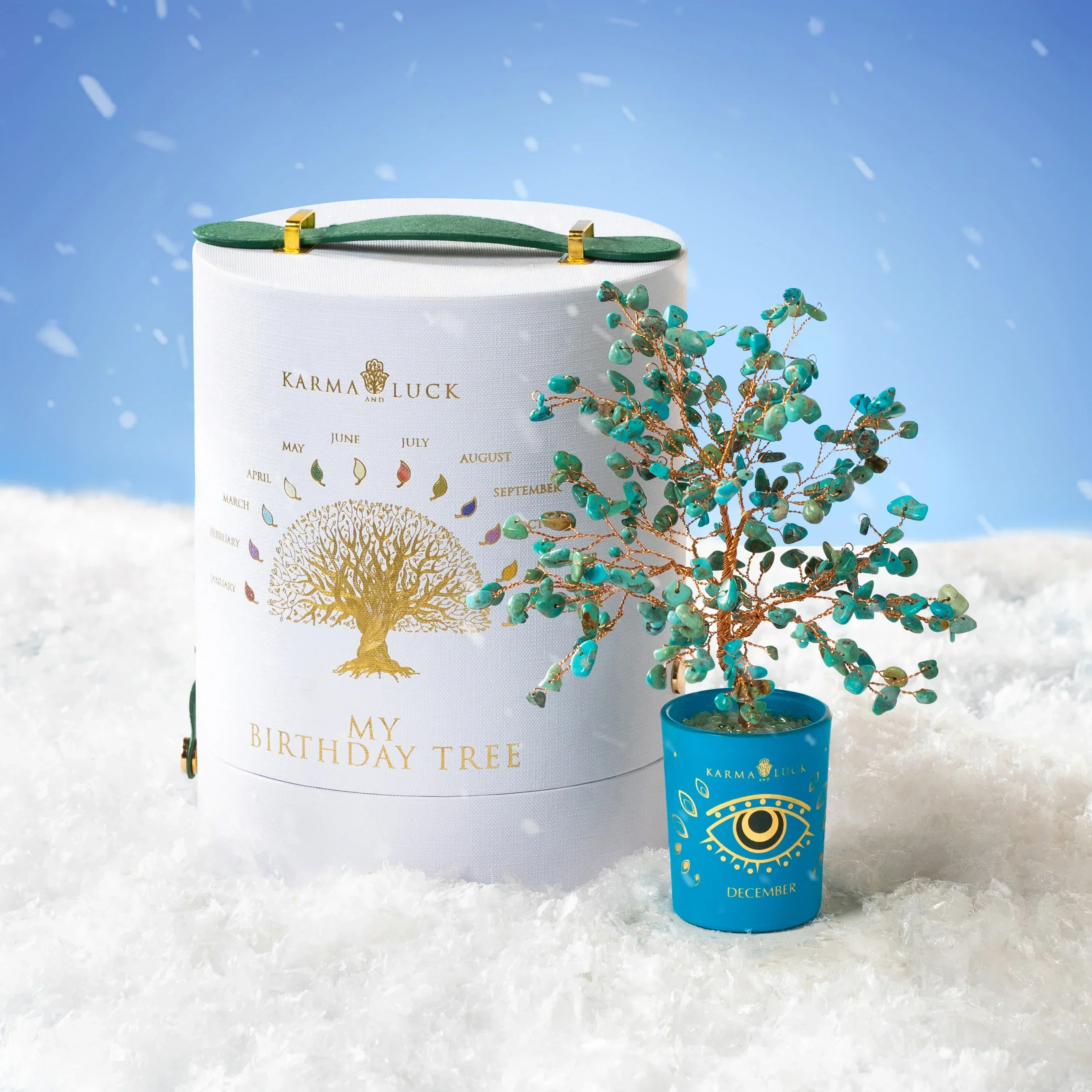Soulful Existence Turquoise December Birthday Tree - Image 3