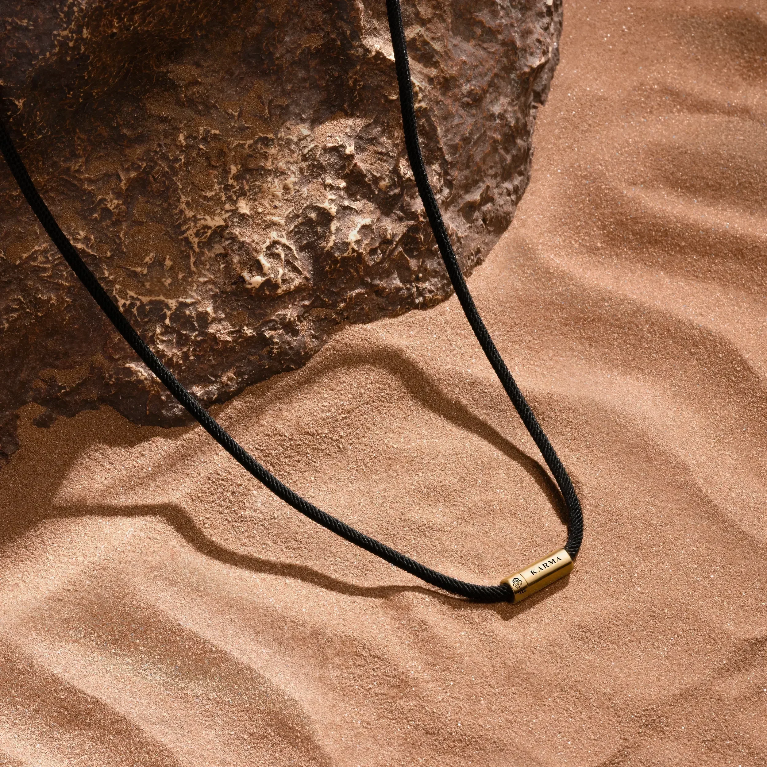 Soulful Exploration Onyx Karma Circle Black String Necklace - Image 3
