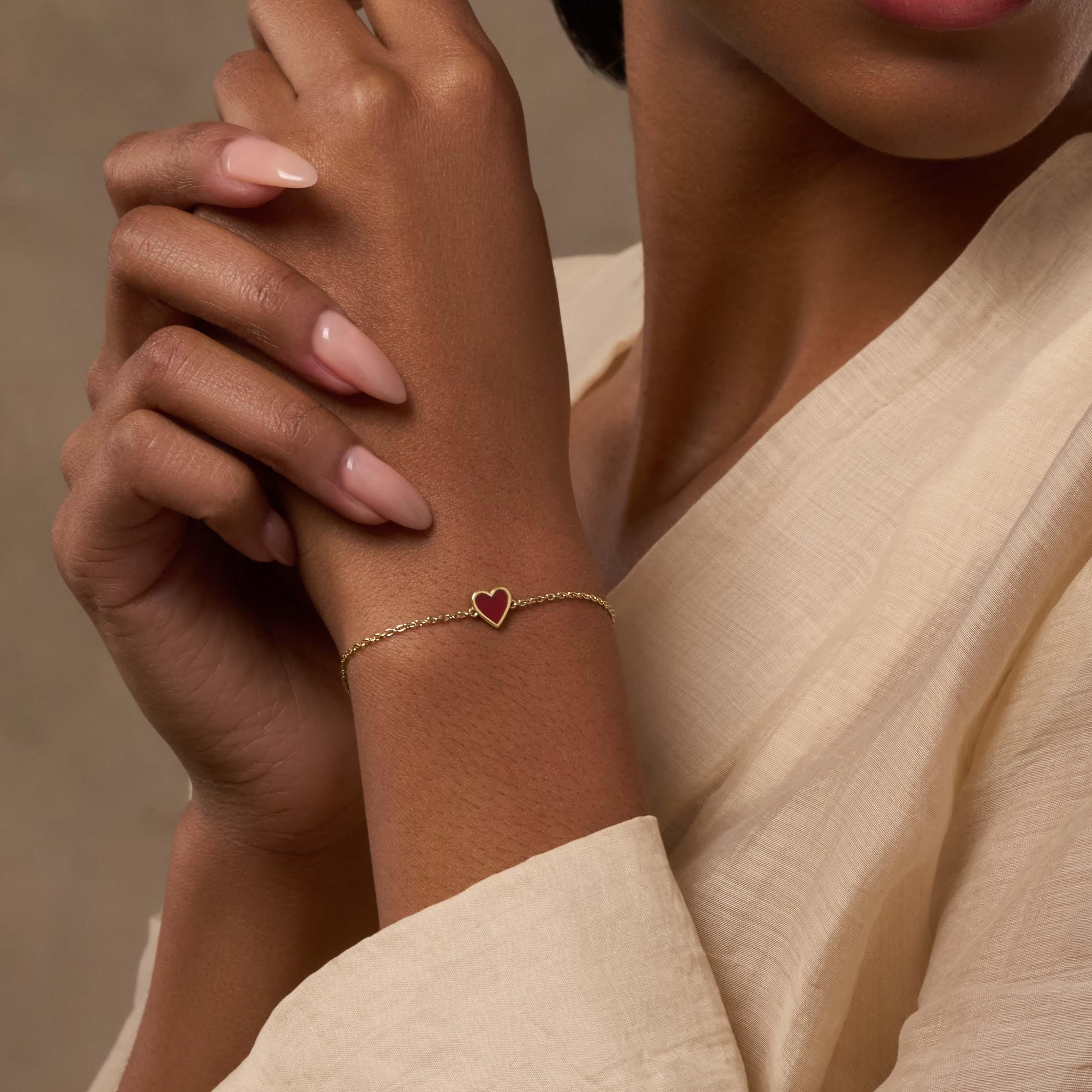 Soulful Passion Carnelian Heart Bracelet - Image 2