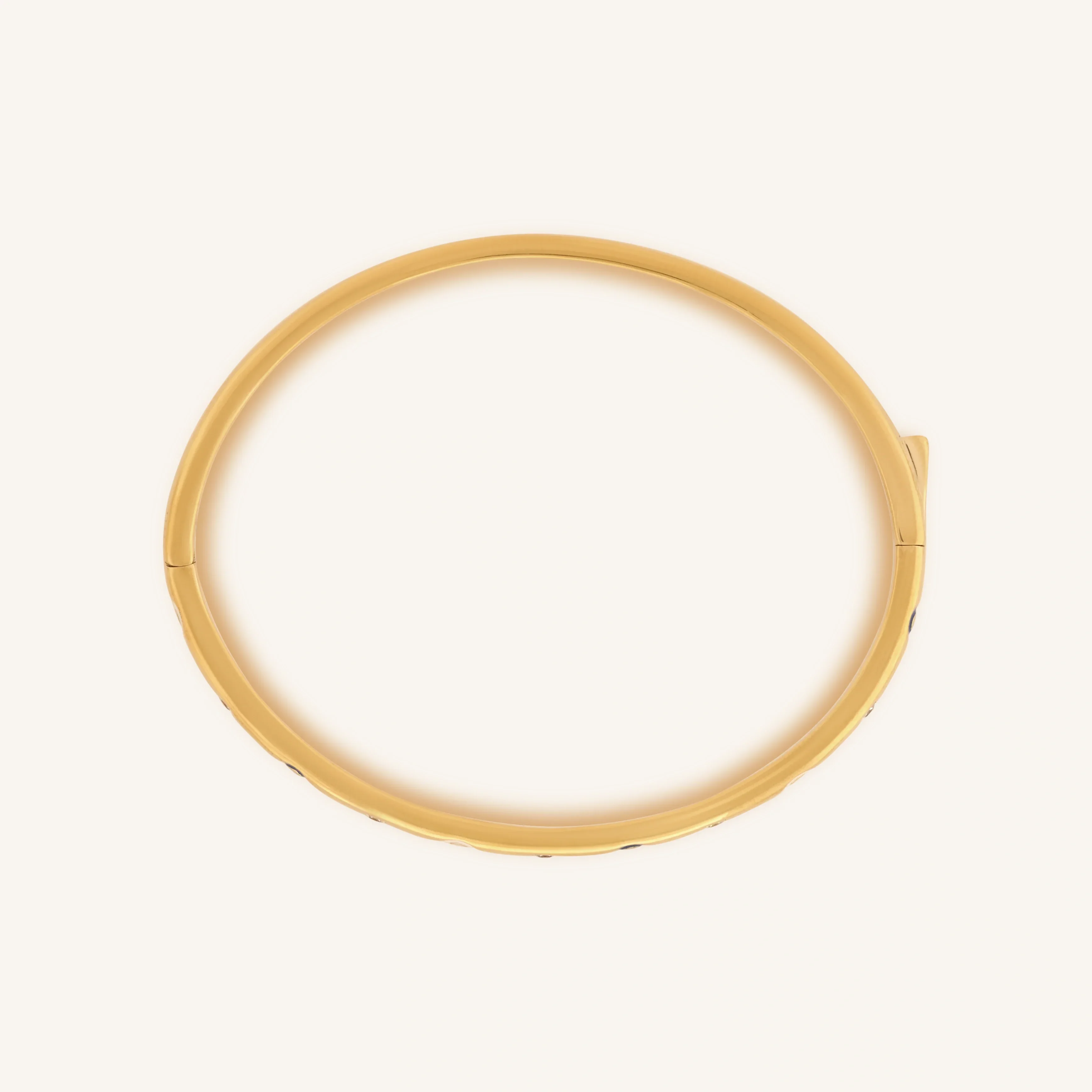 Soulful Rejuvenation Gold Evil Eye Bangle Bracelet - Image 3