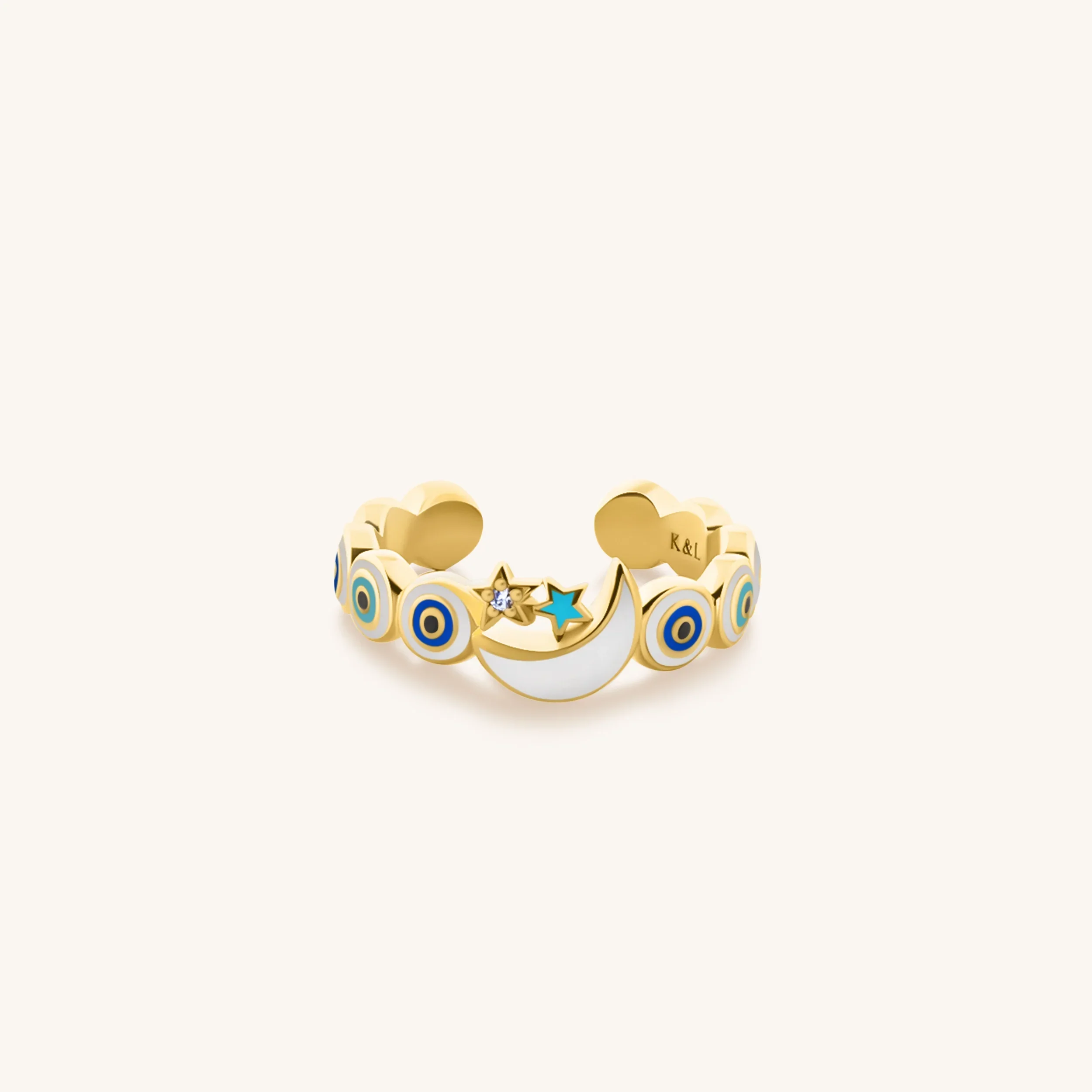 Sparkling Protection - Moon & Star Ring - Image 3