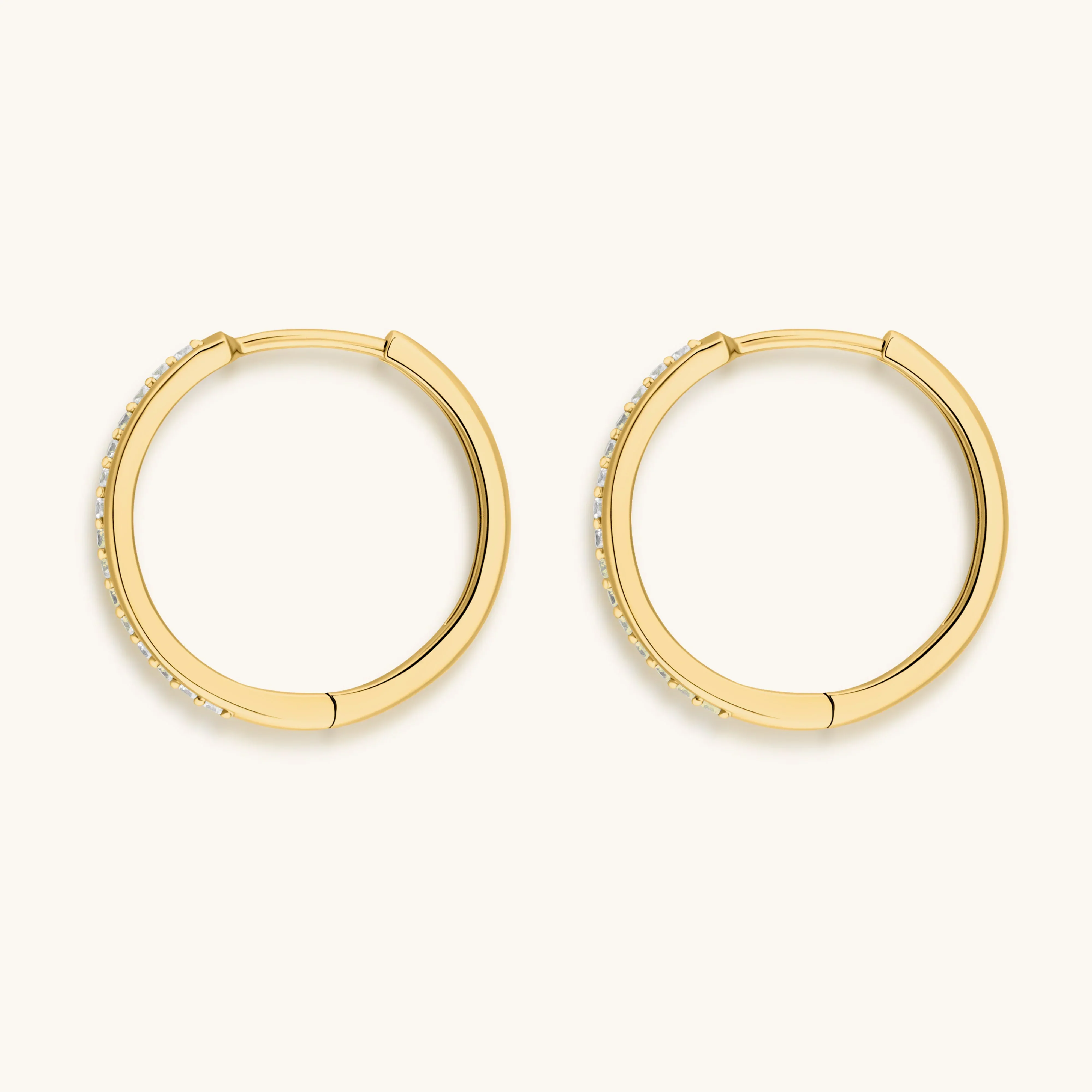 Sparkling Soul - Gold Hoop Earrings - Image 3