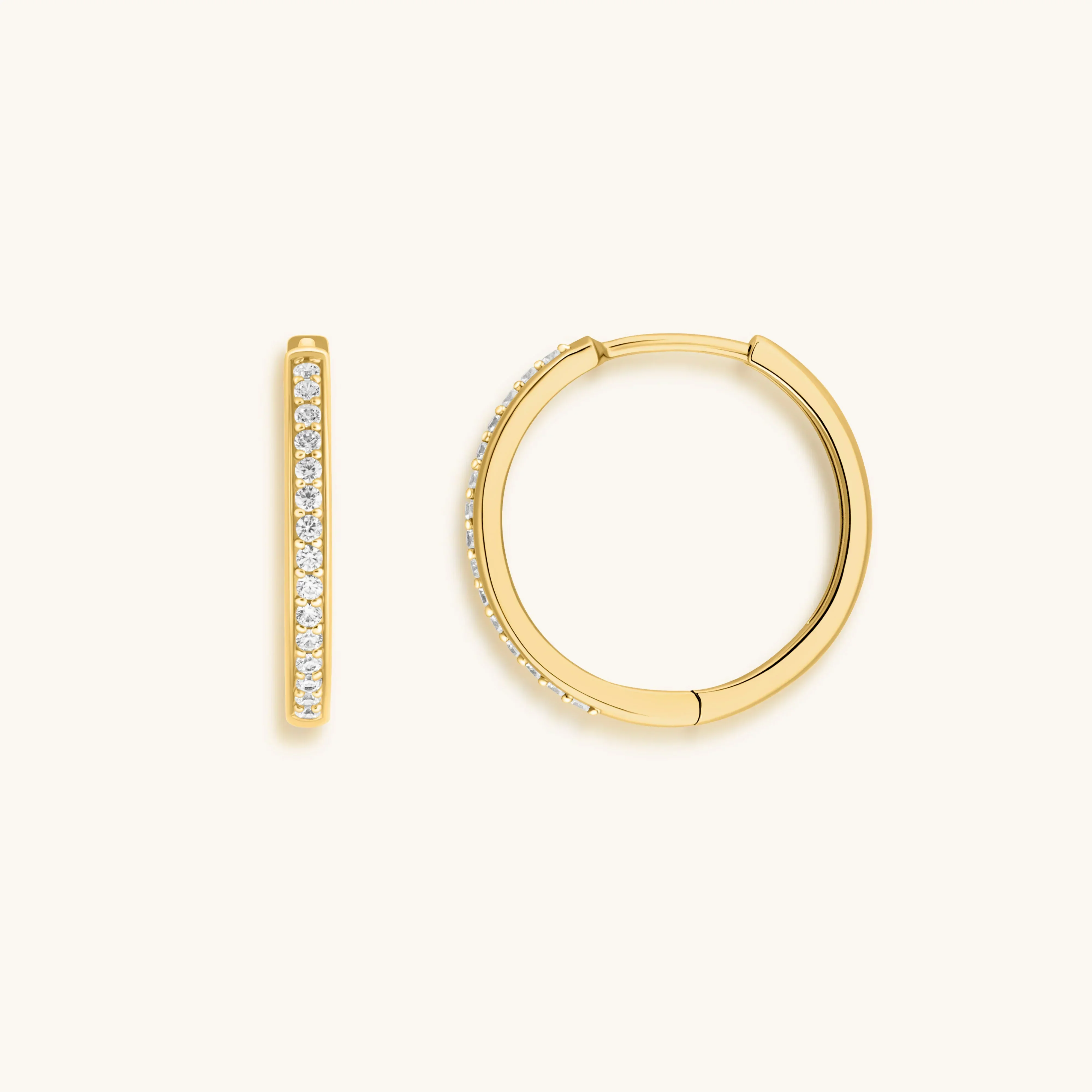 Sparkling Soul - Gold Hoop Earrings - Image 4