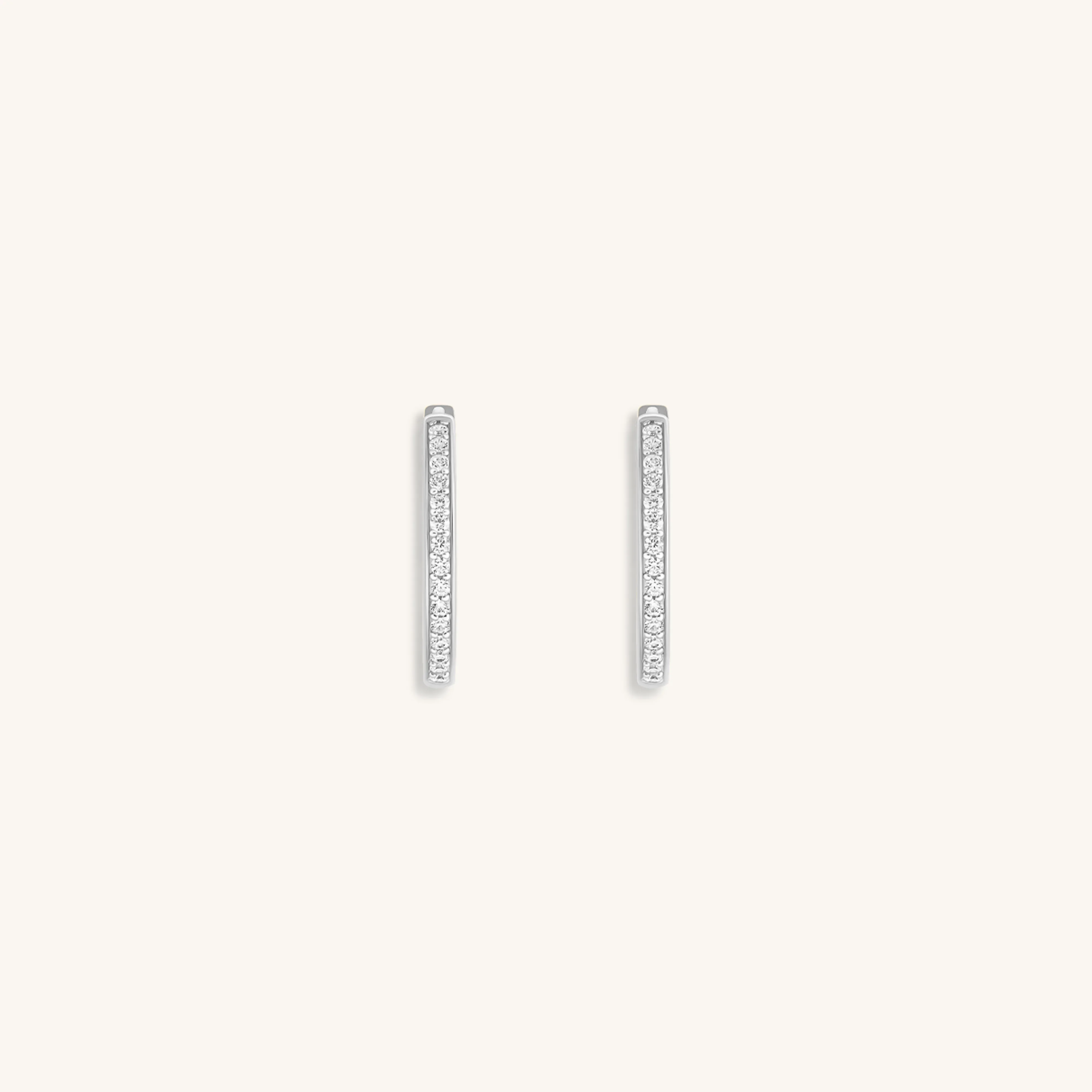 Sparkling Soul - Silver Hoop Earrings