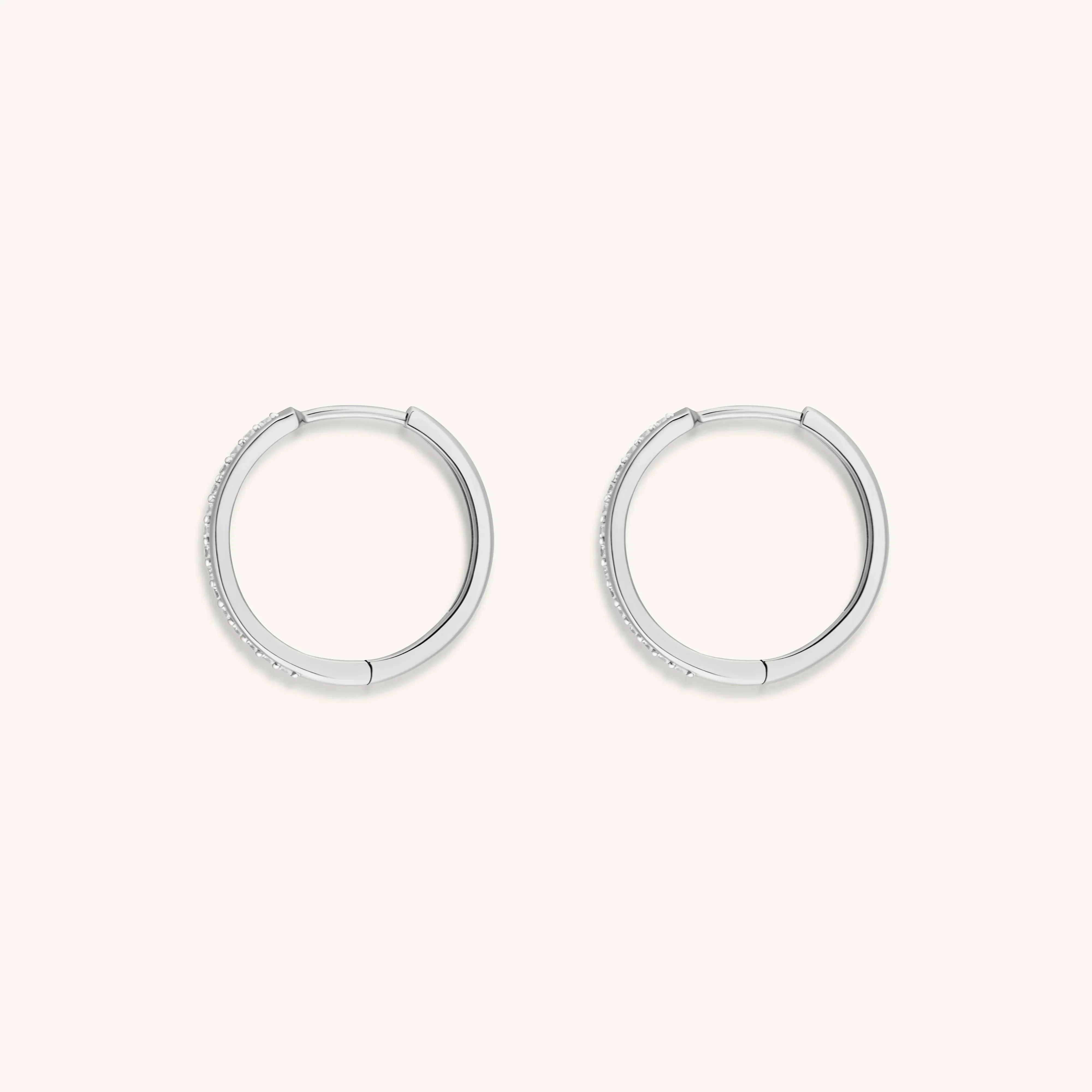 Sparkling Soul - Silver Hoop Earrings - Image 3