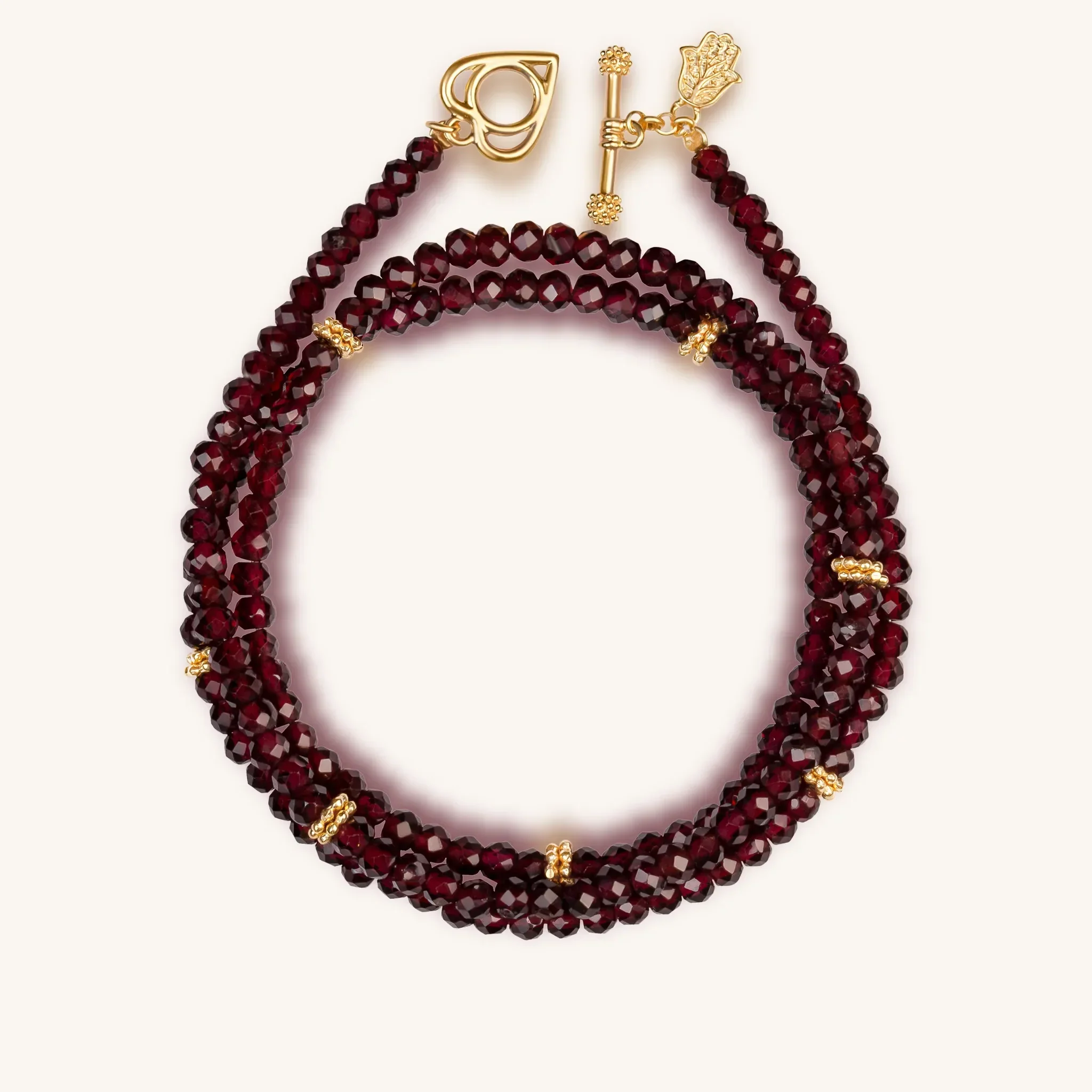 Spirit of Love Garnet Stone Wrap Bracelet - Image 3