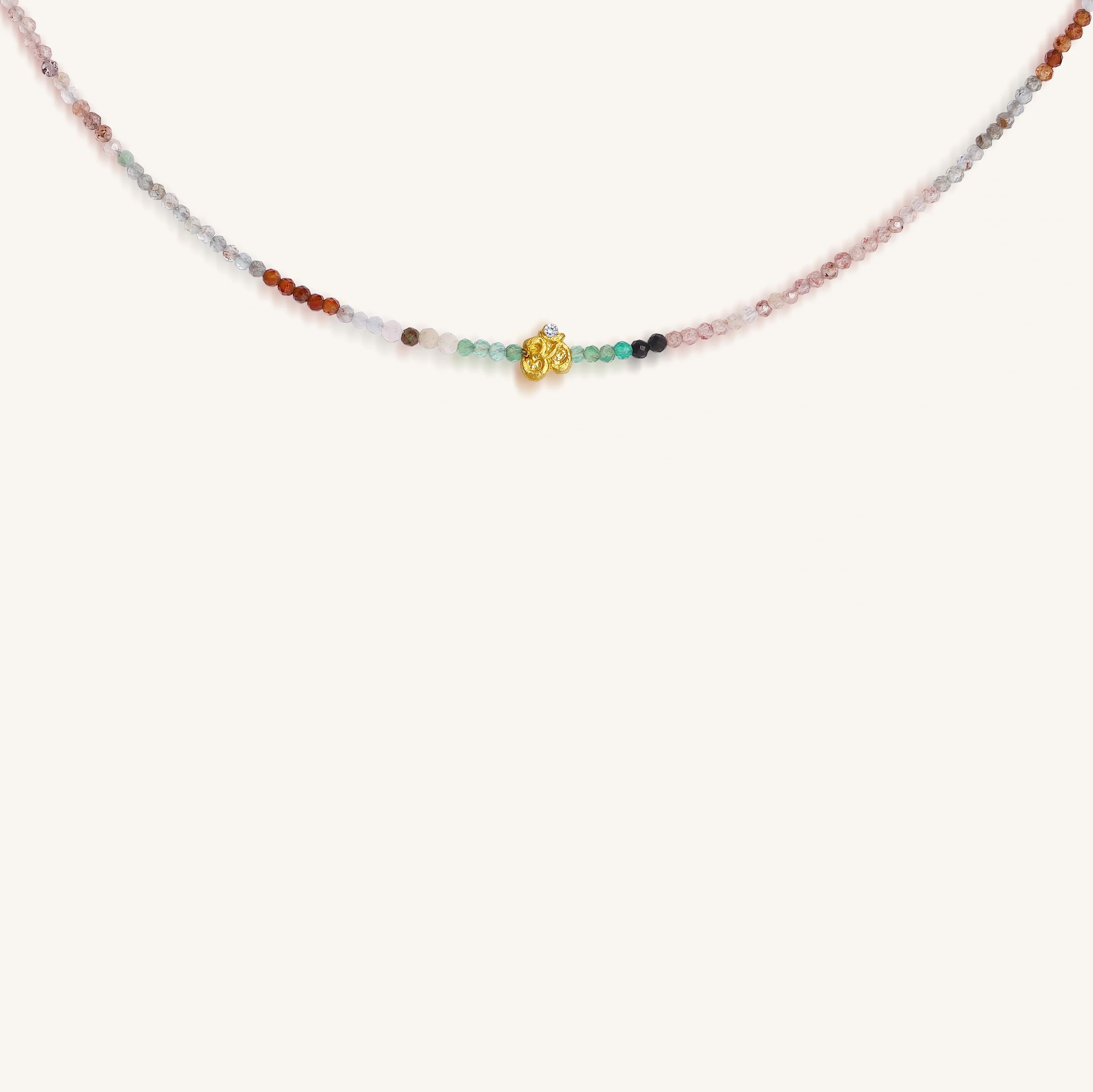 Spiritual Alignment Beaded Om Necklace