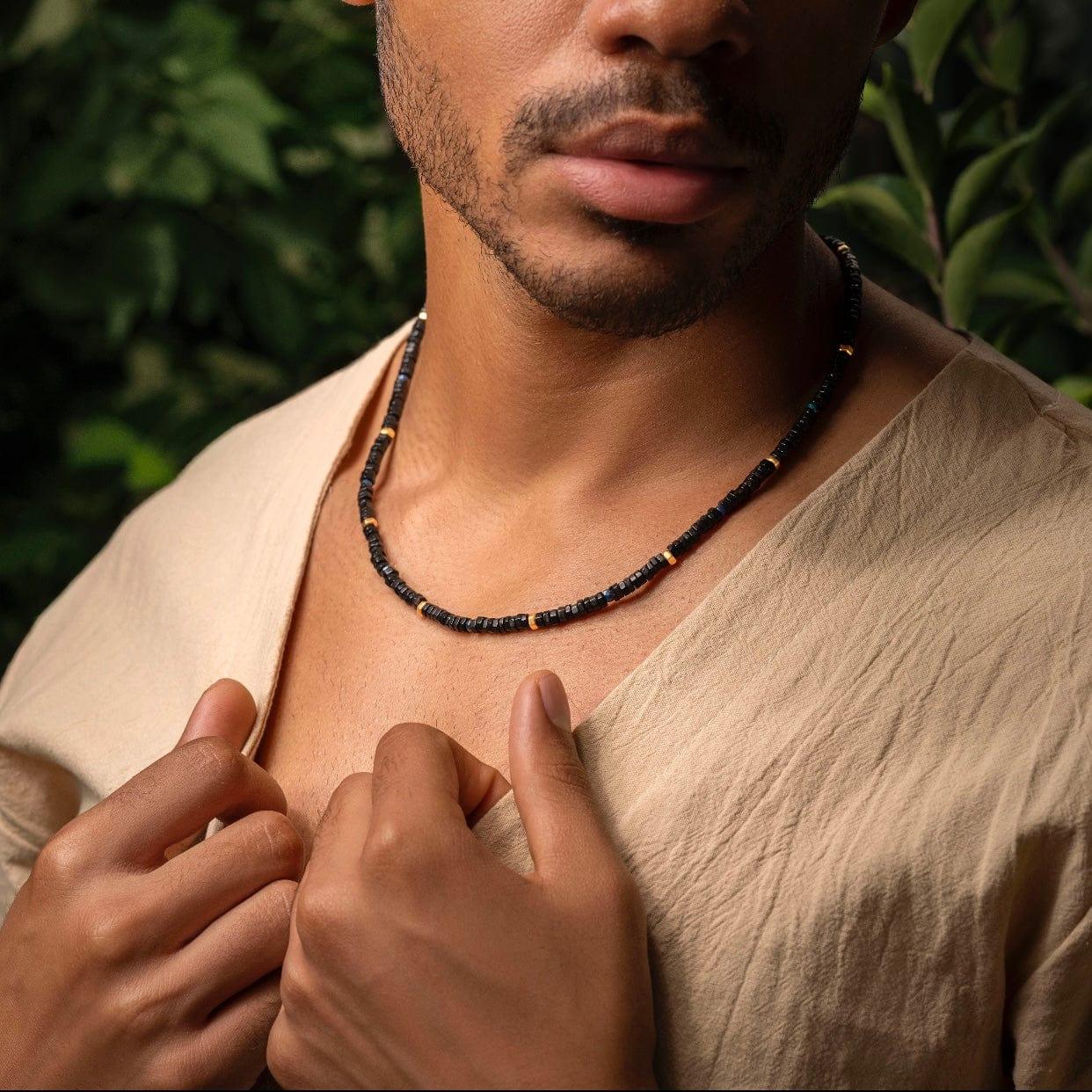 Spiritual Alignment - Black Onyx Heishi Choker Necklace - Image 2