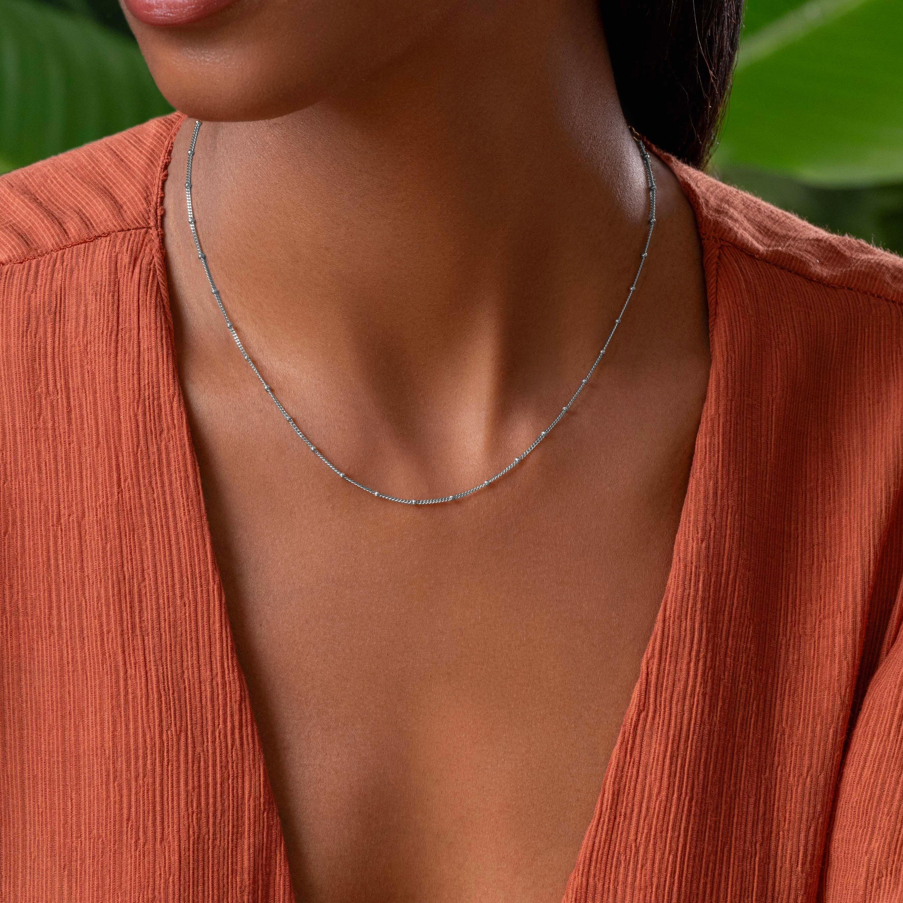 Spiritual Connection - Diamond Cut Silver Necklace - Image 2