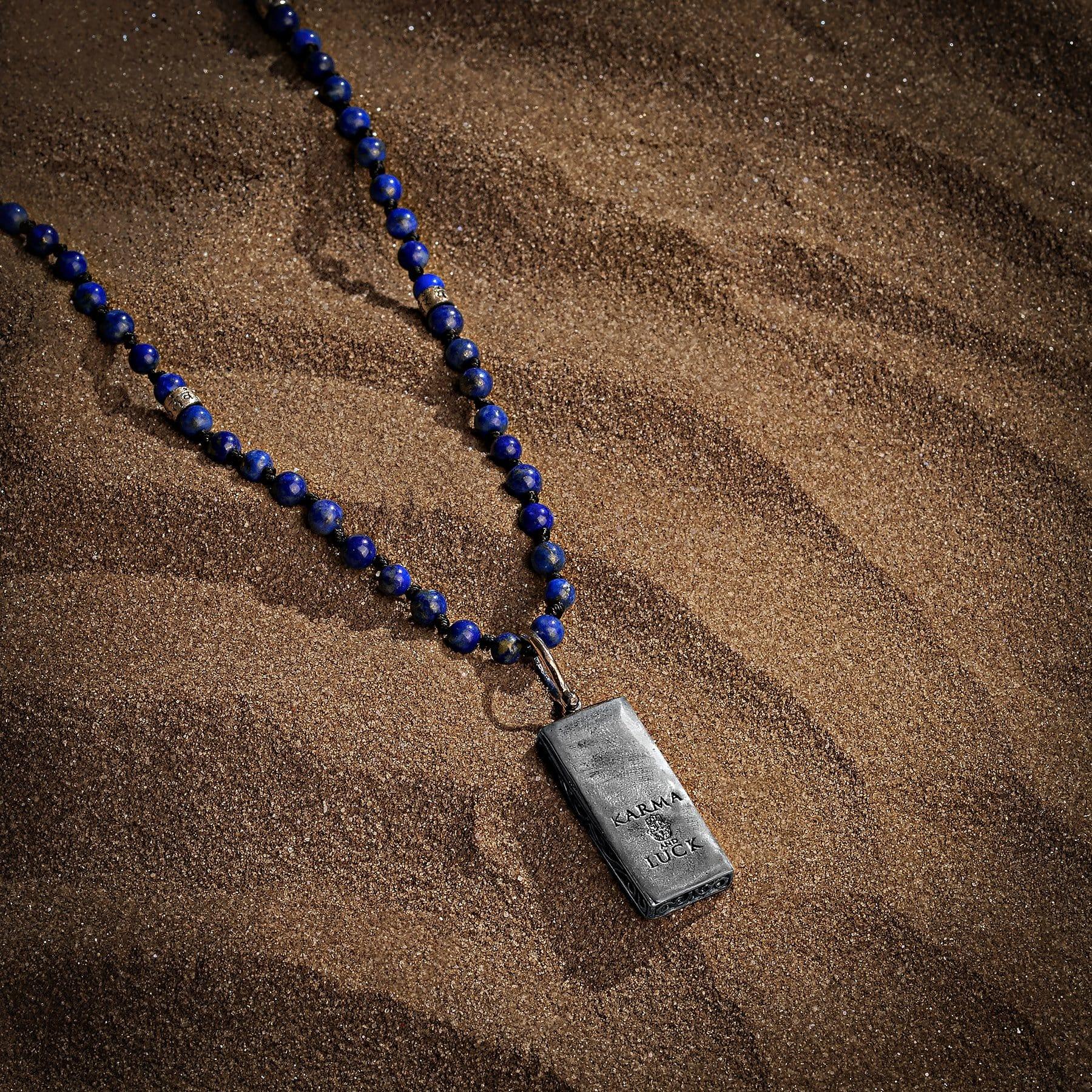 Spiritual Energy - Lapis Lazuli Hamsa Pendant Necklace - Image 3