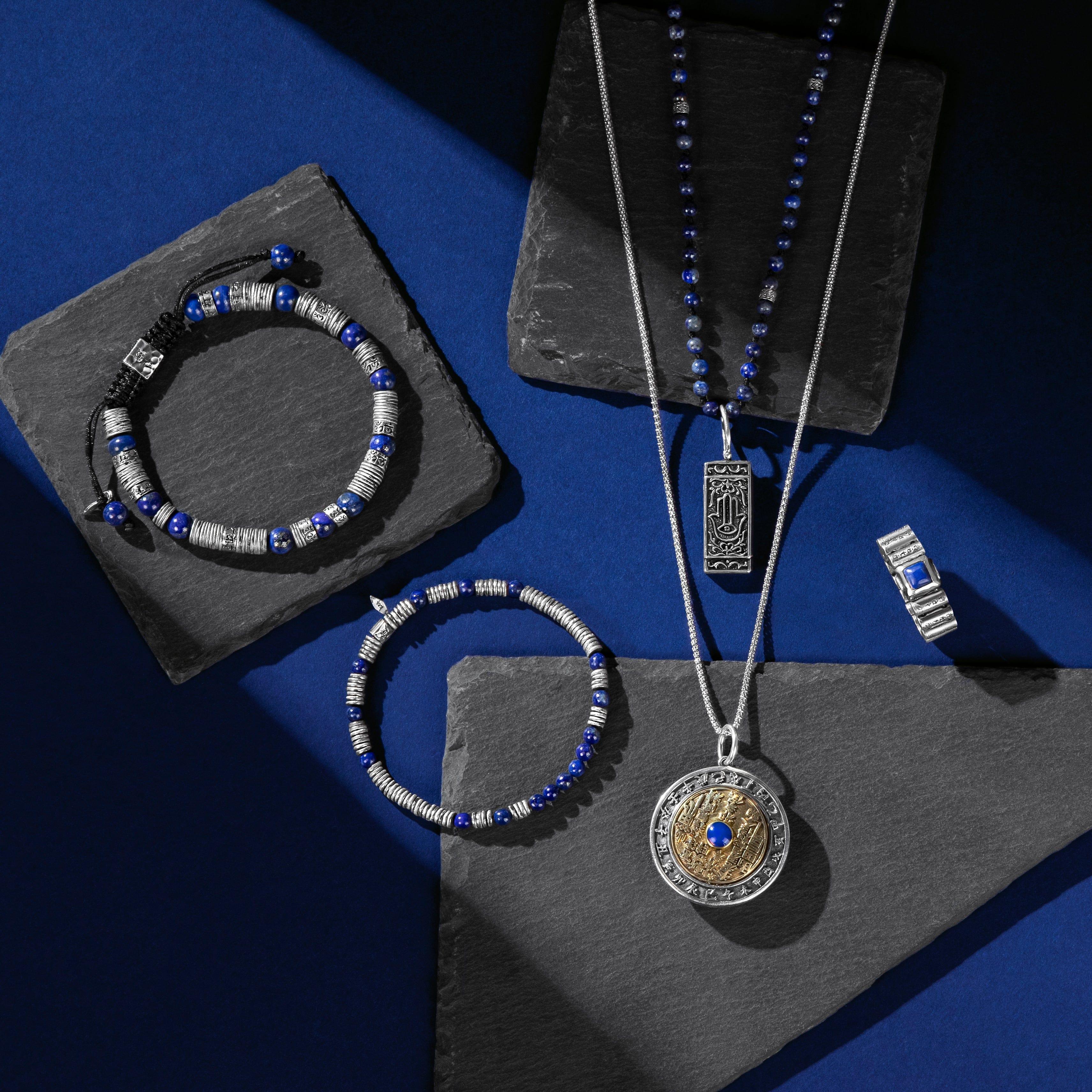 Spiritual Energy - Lapis Lazuli Hamsa Pendant Necklace - Image 4