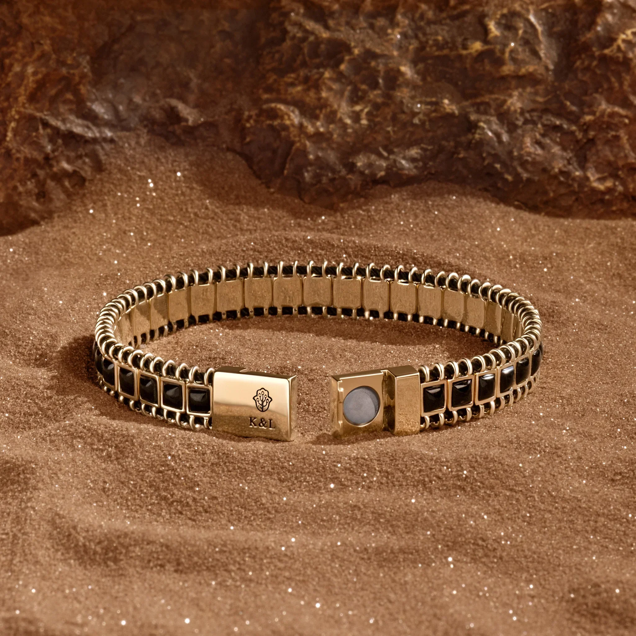 Spiritual Liberator - Onyx Magnetic Bracelet - Image 3