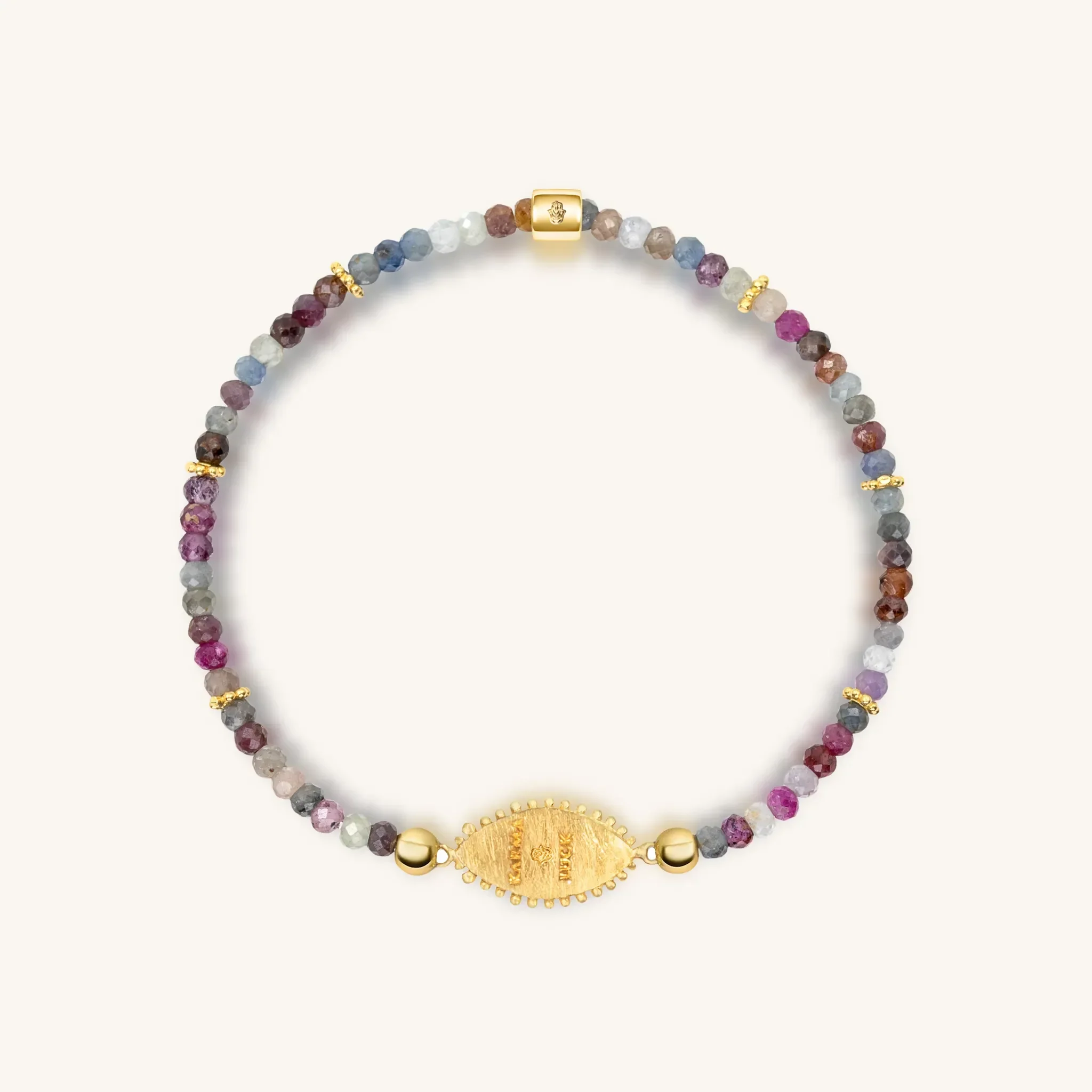 Spiritual Power - Sapphire Mix Evil Eye Charm Bracelet - Image 3