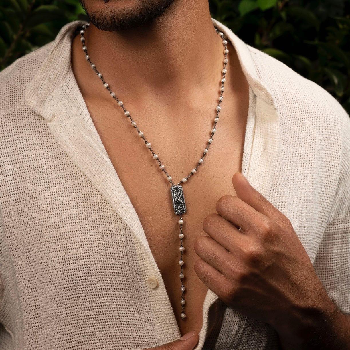 Spiritual Strength - Pearl Rosary Necklace - Image 2
