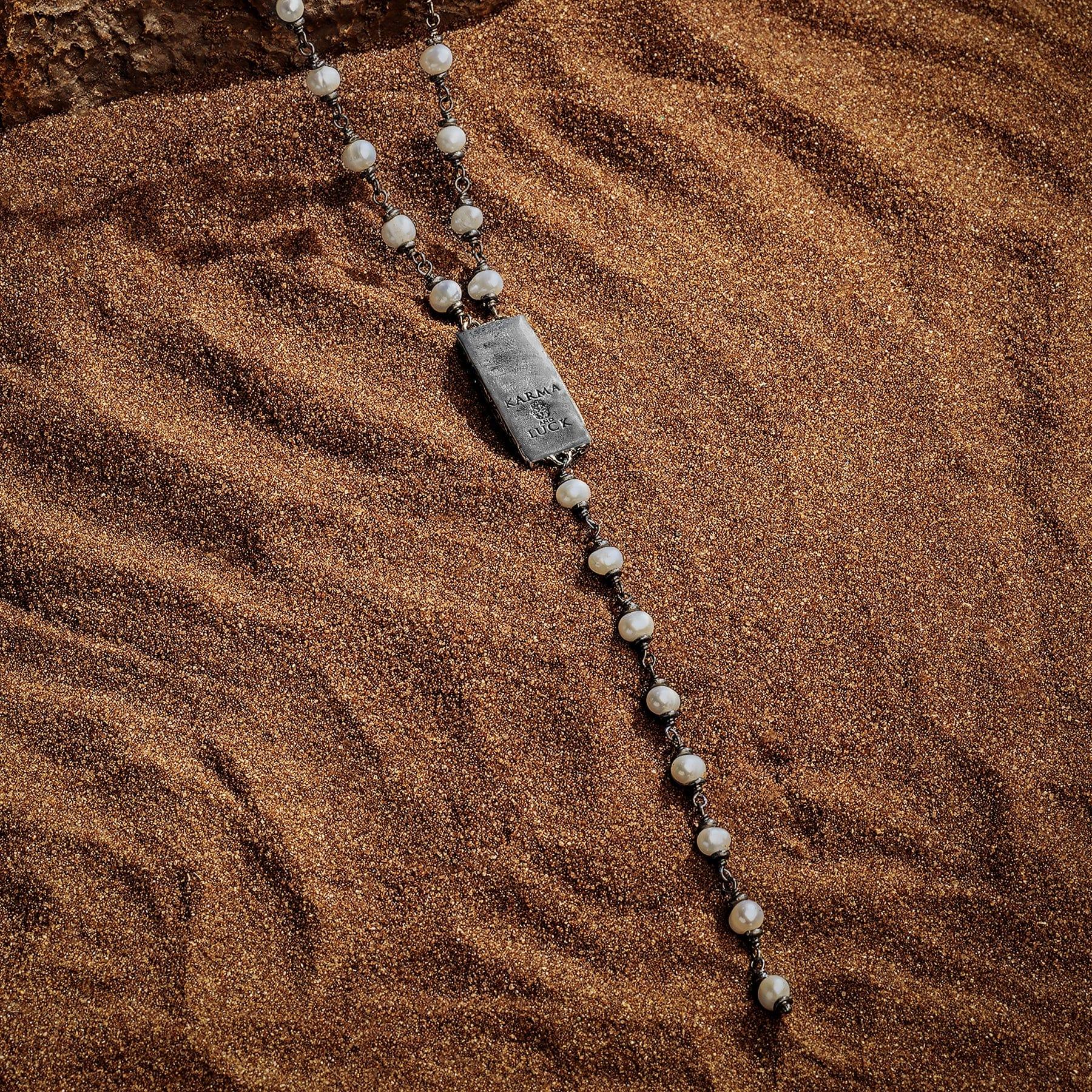 Spiritual Strength - Pearl Rosary Necklace - Image 3